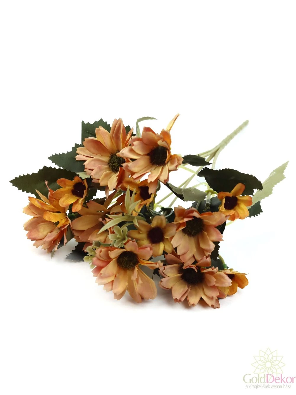 Antik napvirág csokor - Barna