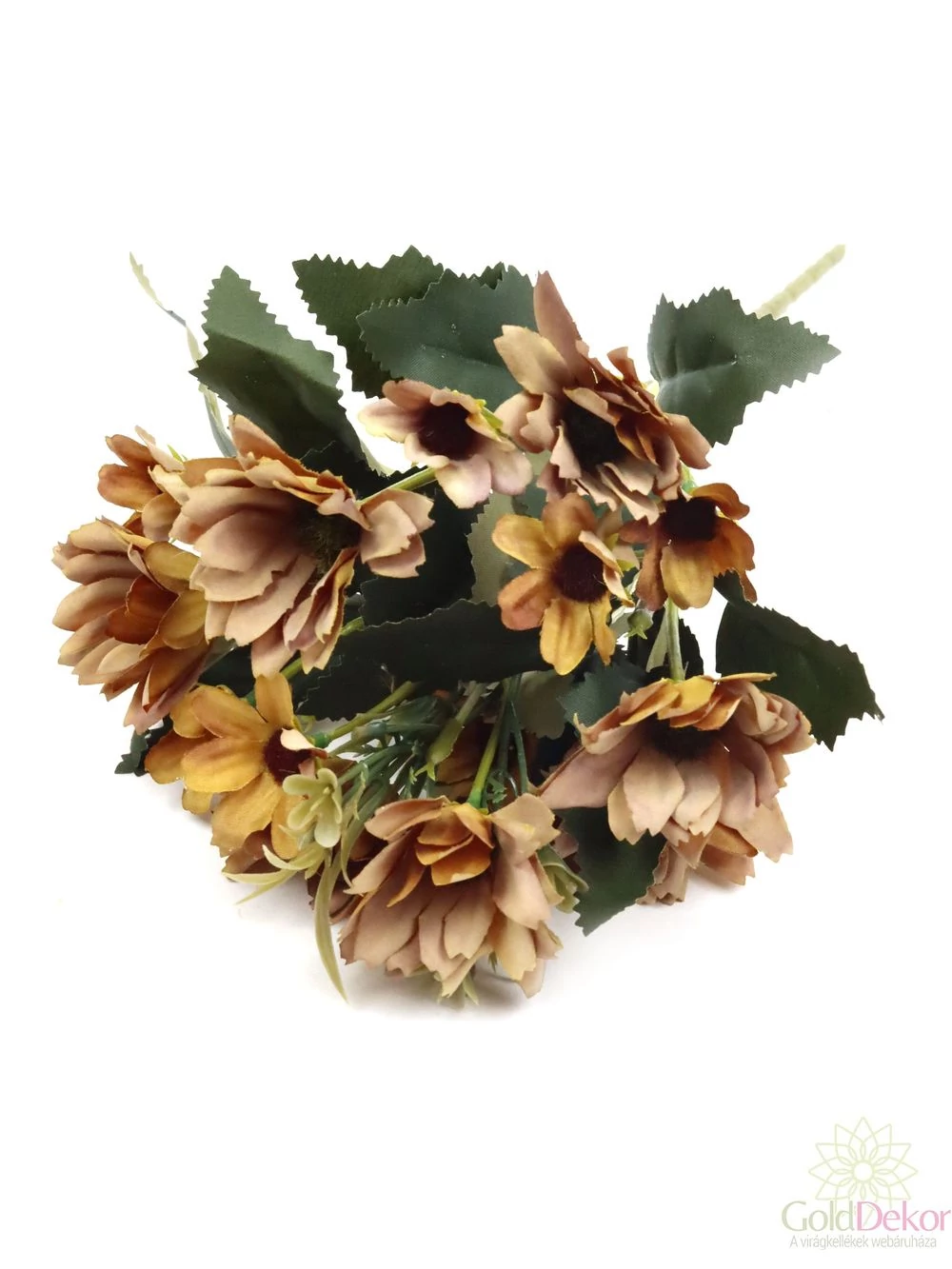 Antik napvirág csokor - Sötét barna