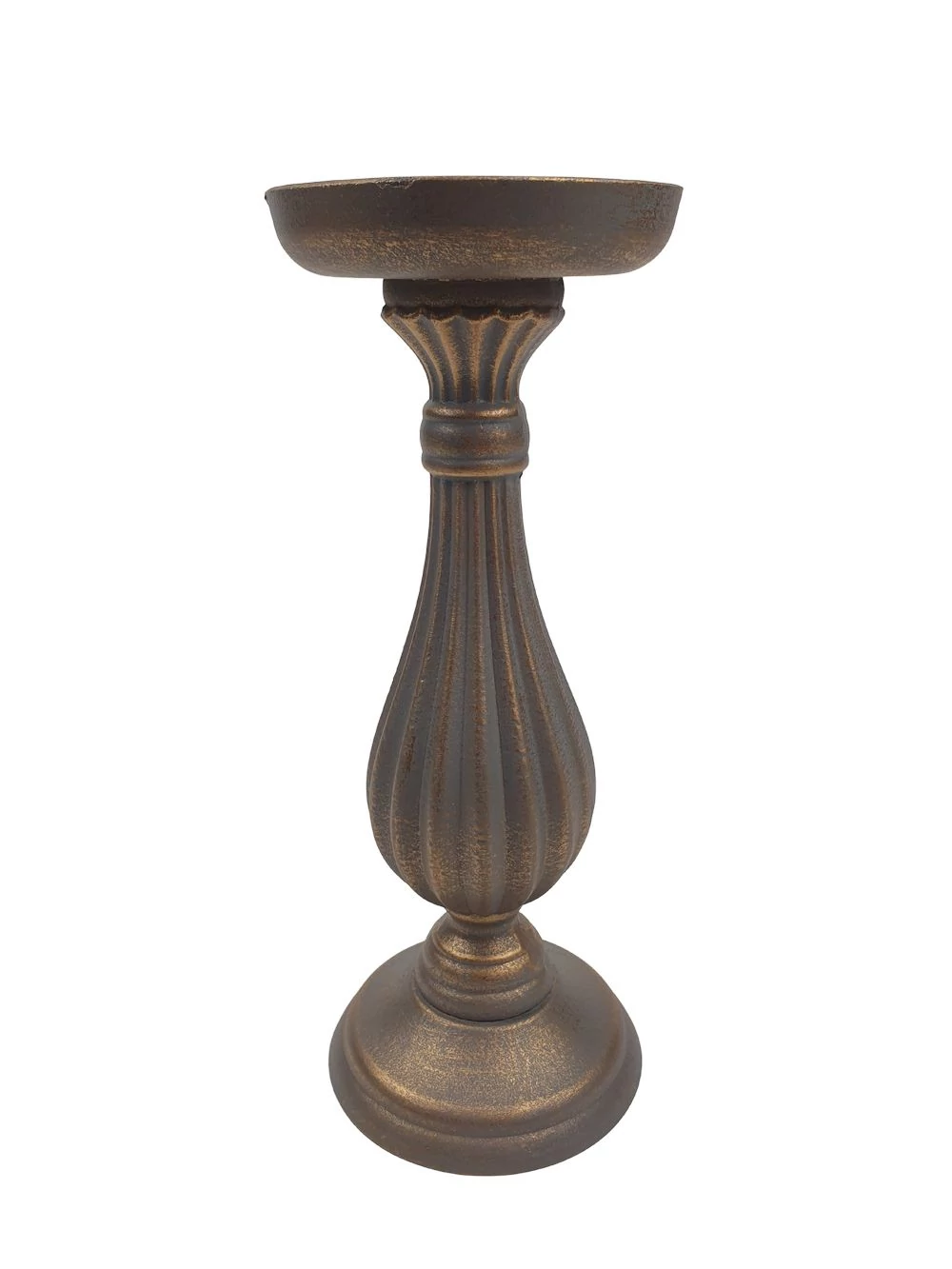 Dekor talpas gyertyatartó 28 cm - Antik szürke Dekor talpas gyertyatartó 28 cm - Antik szürke