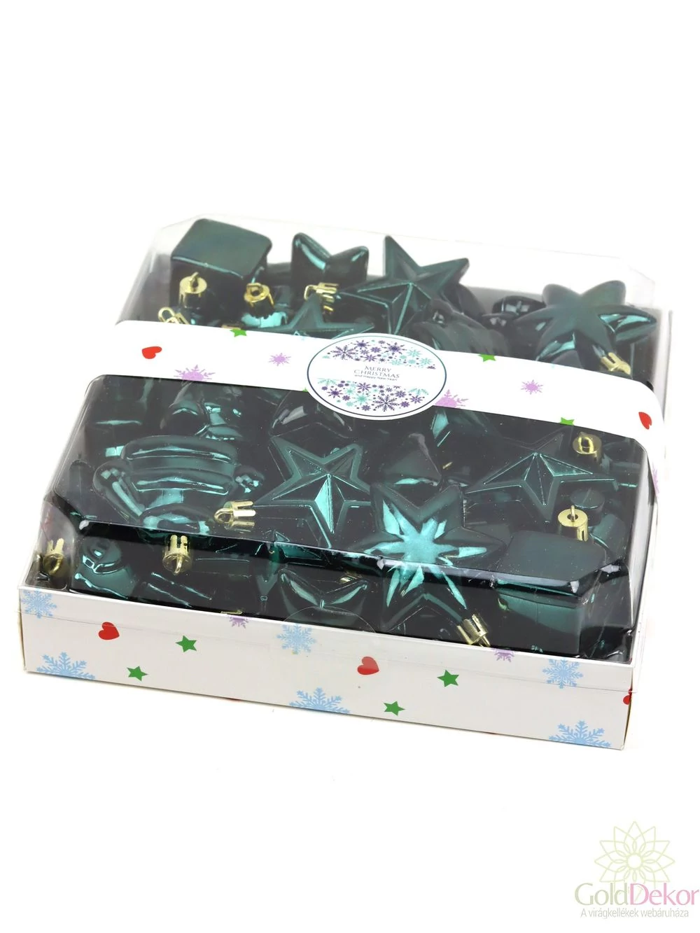 Karácsonyfa dísz szett B - Sötét zöld