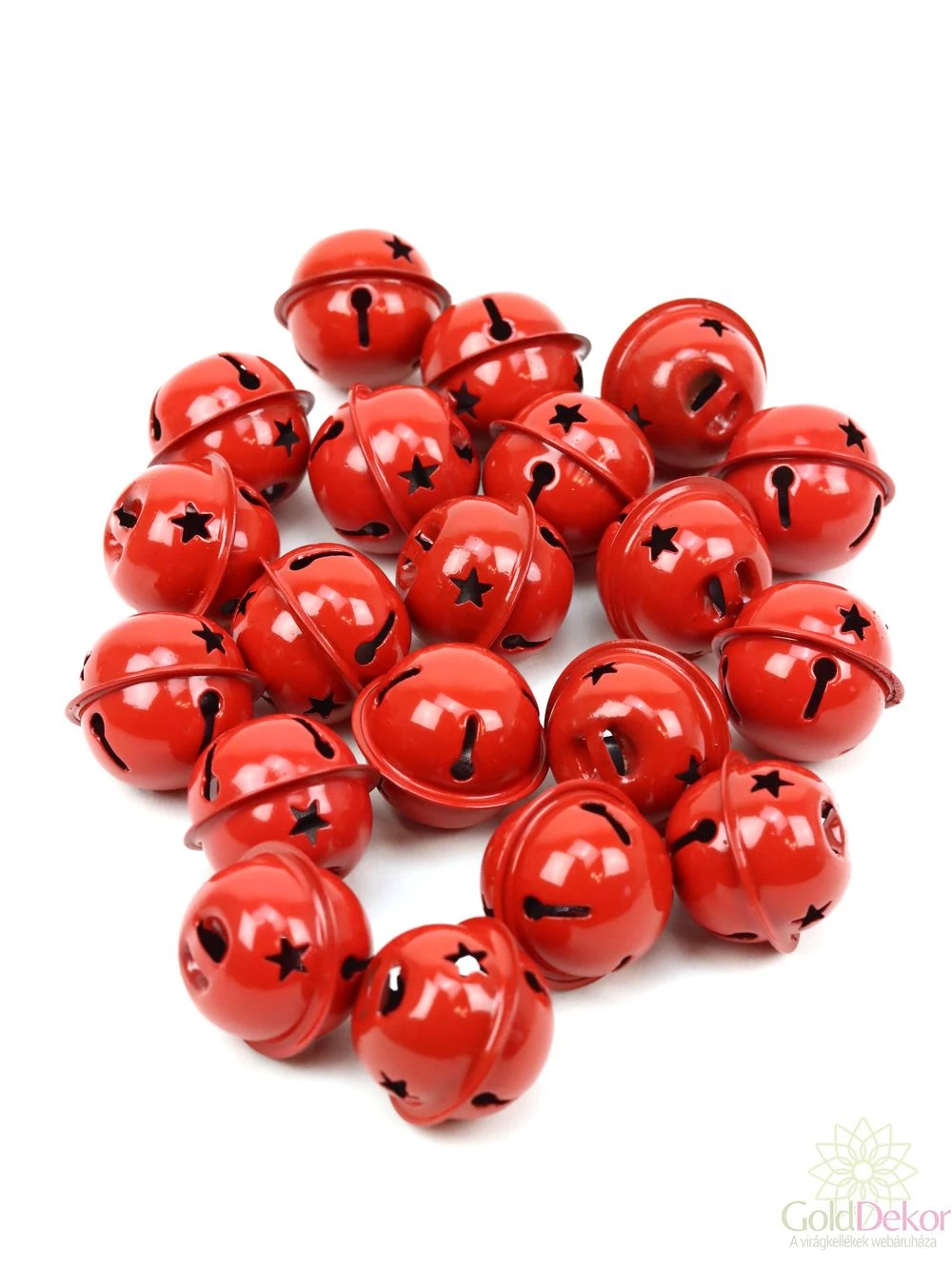 Csillagos bergő 3 cm - Piros