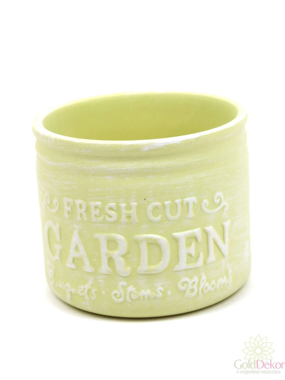 Pasztell színű henger kaspó GARDEN - Sárga