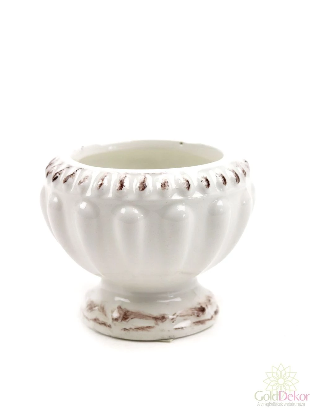 Kerámia mini kaspó antikolt - A