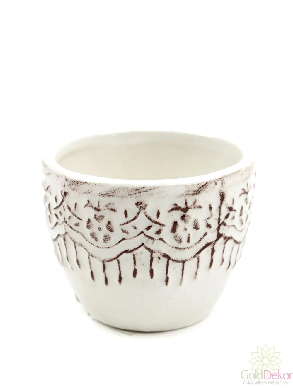 Kerámia mini kaspó antikolt - C