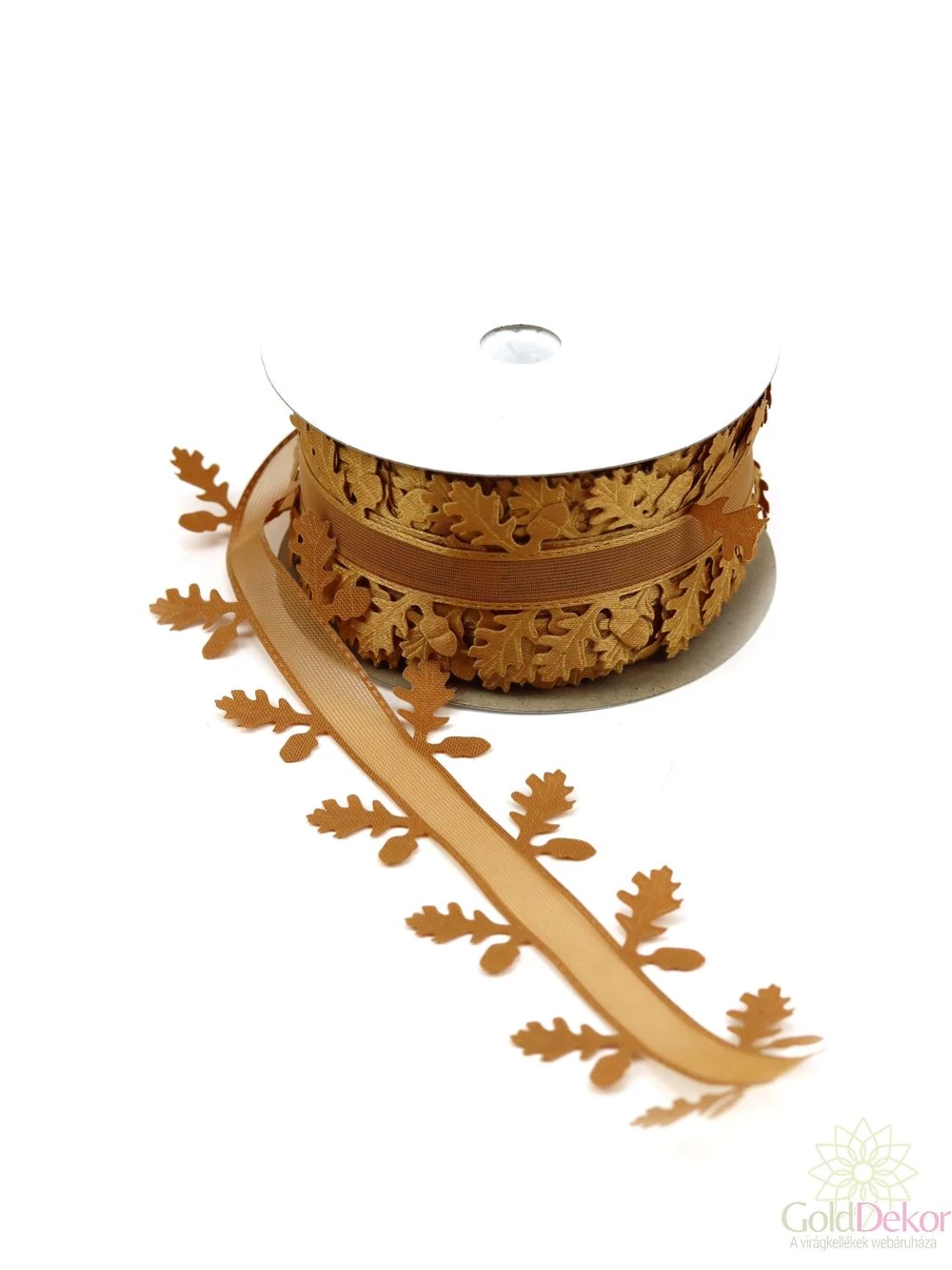 Makk mintás őszi szalag - Barna