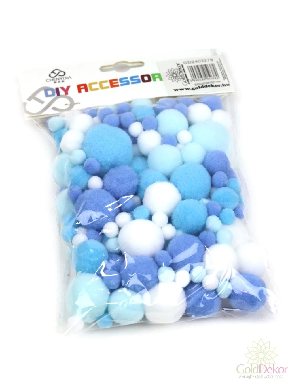 Textil golyó mix - Kék