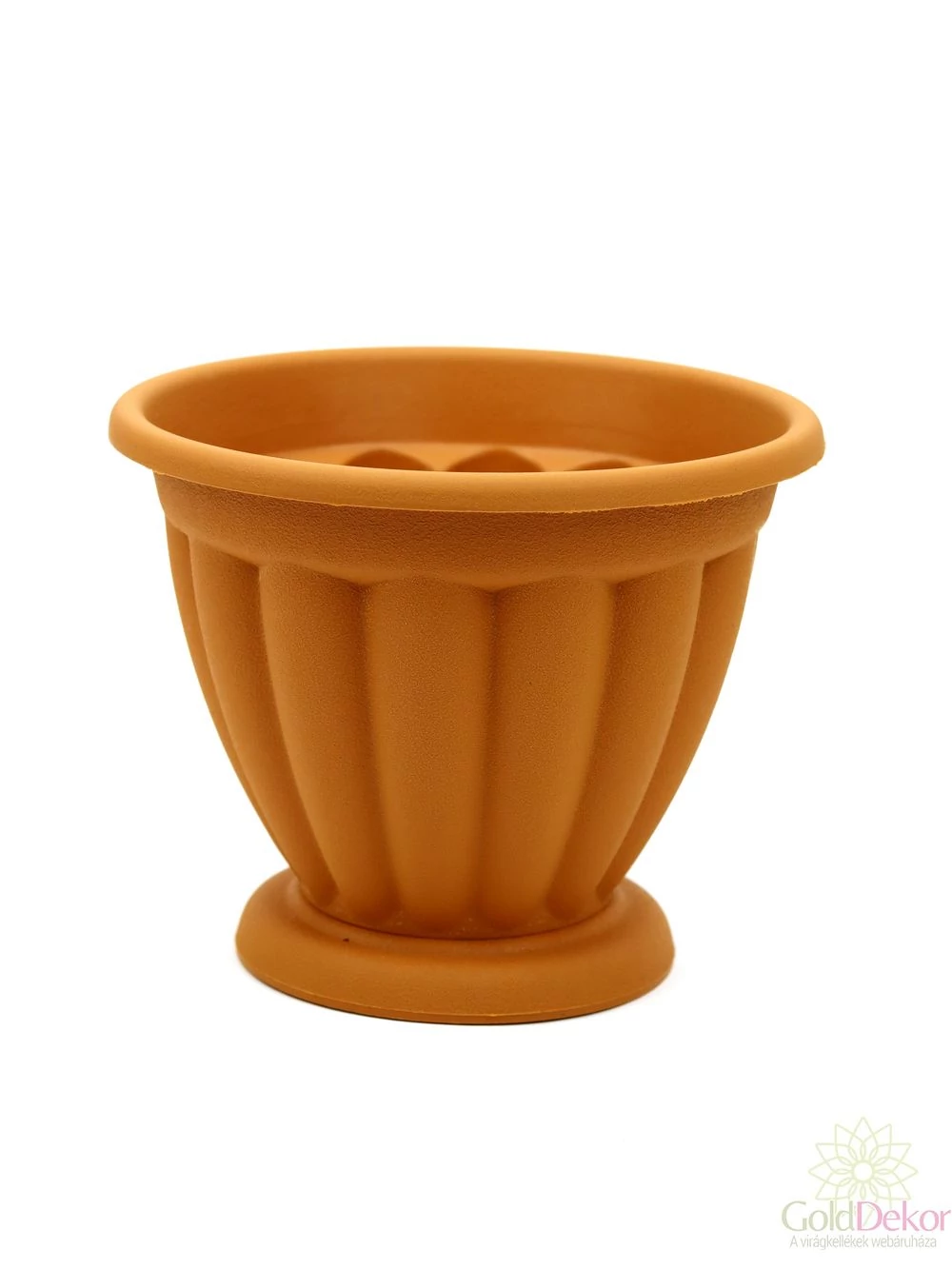 Műanyag talpas terracotta kaspó 16 cm
