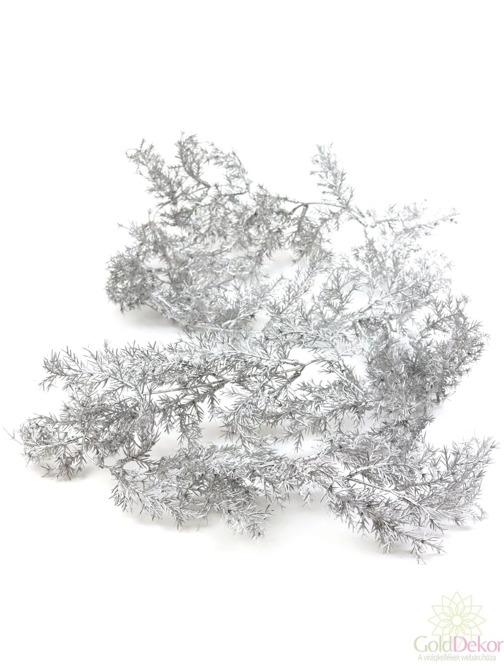 Metál műzöld girland A - Ezüst