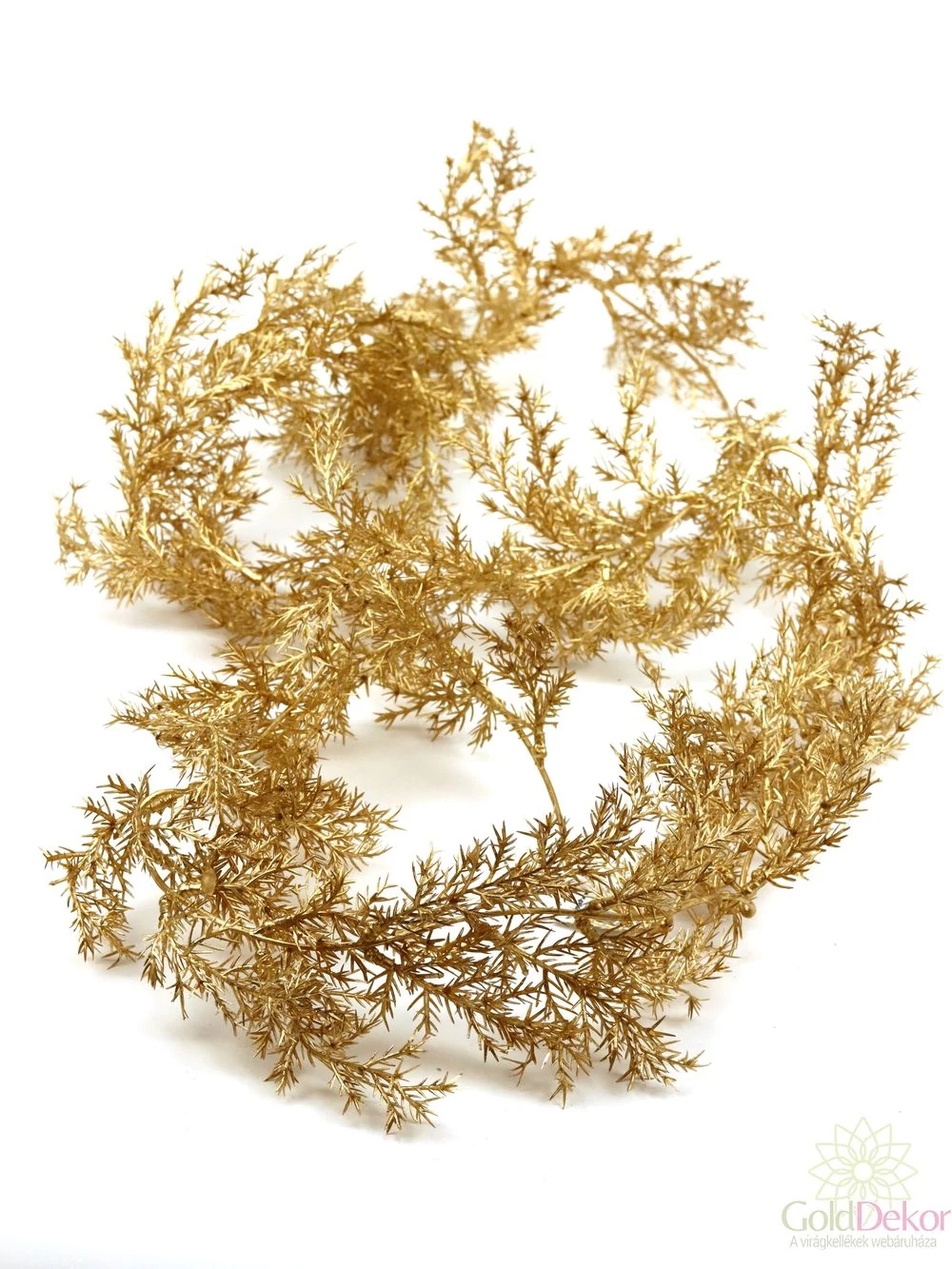 Metál műzöld girland A - Arany