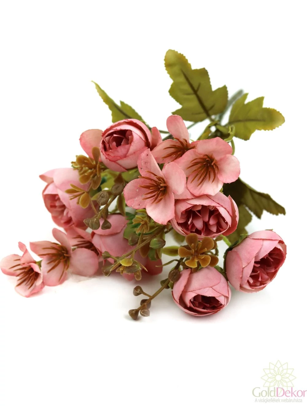 Antik leveles kis boglárka csokor - Világos mályva