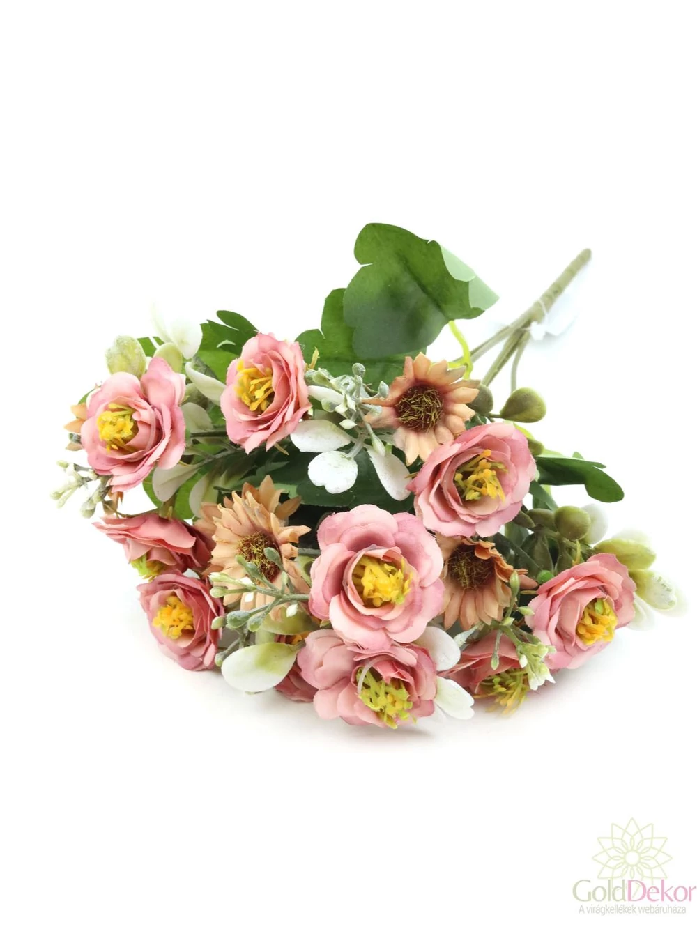 Vegyes színű kicsi csokor 122 - Fáradt rózsaszín
