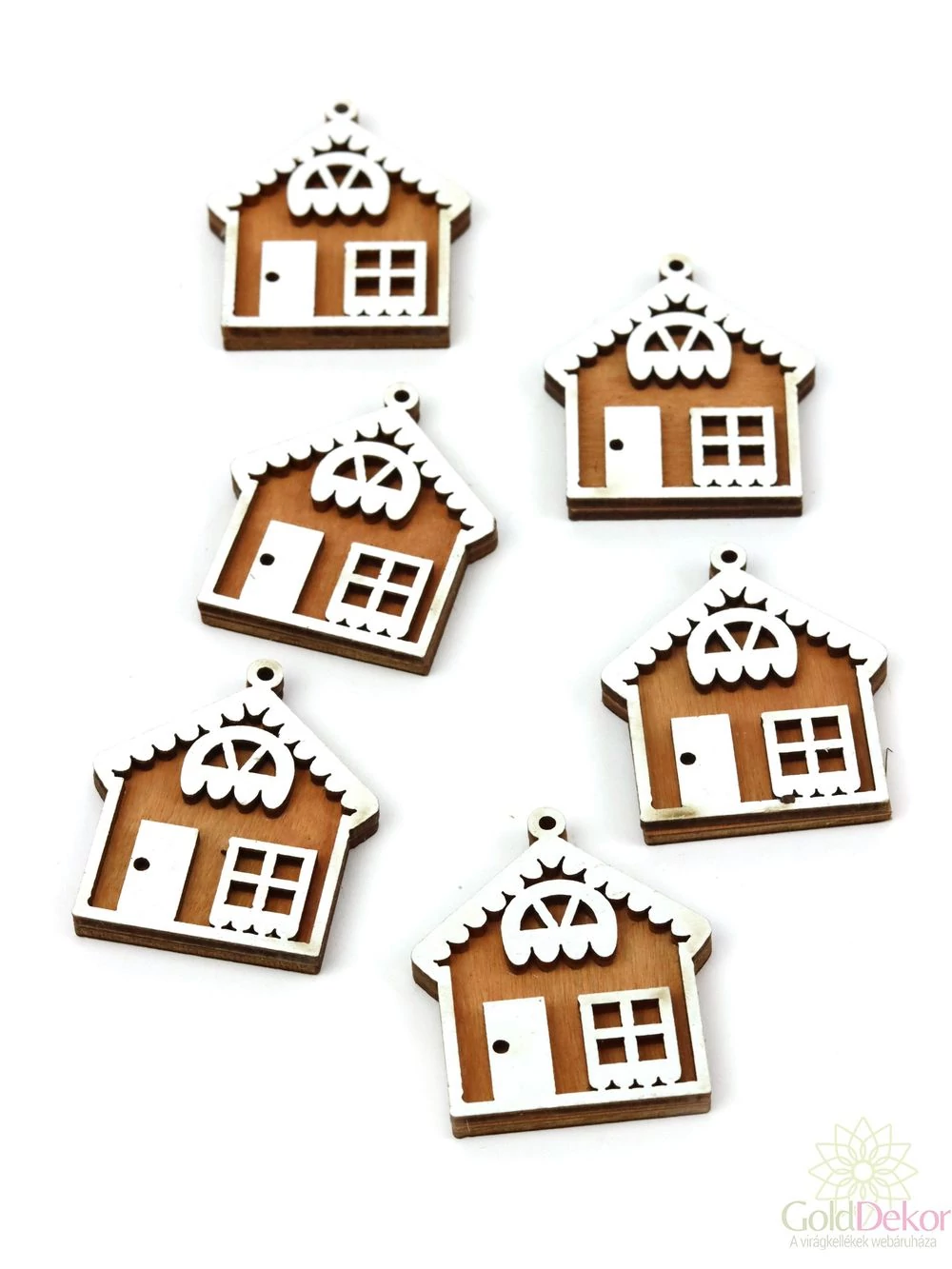 Fa mézeskalács figura*6 - Házikó