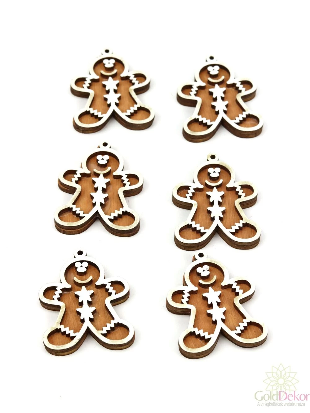 Fa mézeskalács figura*6 - Csillagos Mézi