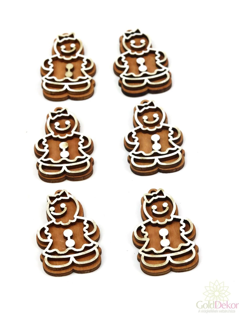 Fa mézeskalács figura*6 - Lány Mézi