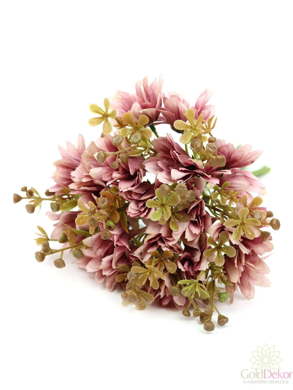 Dekor margaréta csokor barna kiegészítővel - Mályva