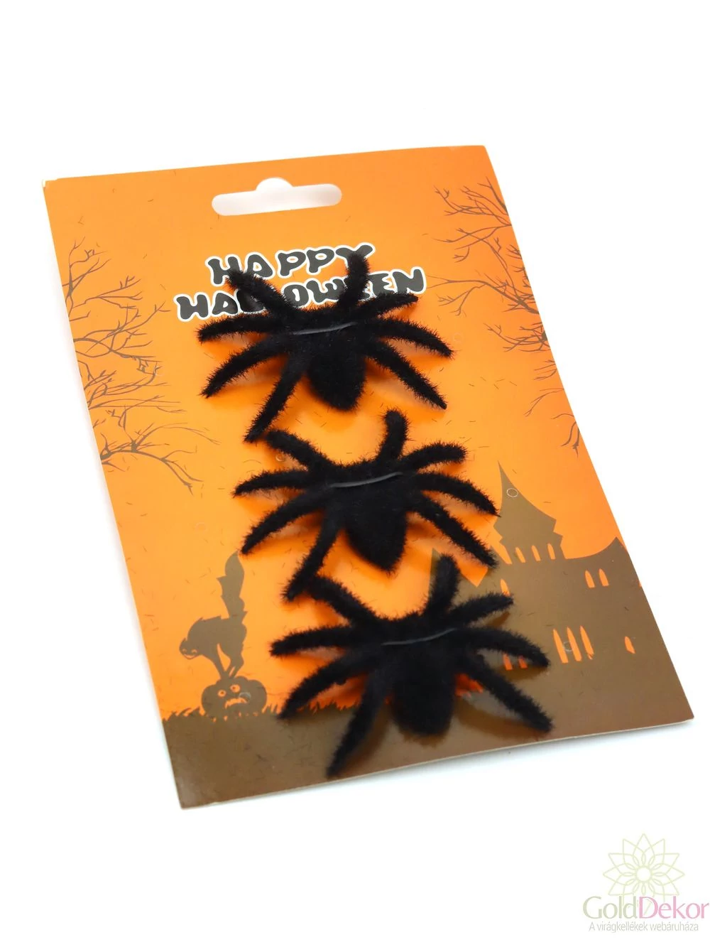 Halloween dekoráció - Pók 7 cm szőrös