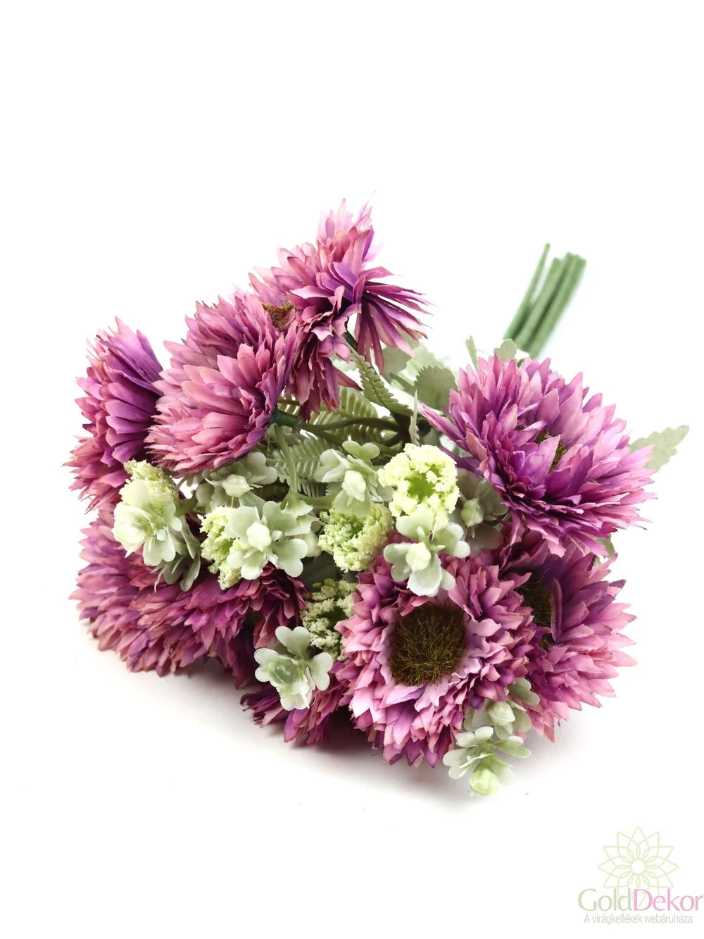 Cakkos szirmú dekor csokor - Lila