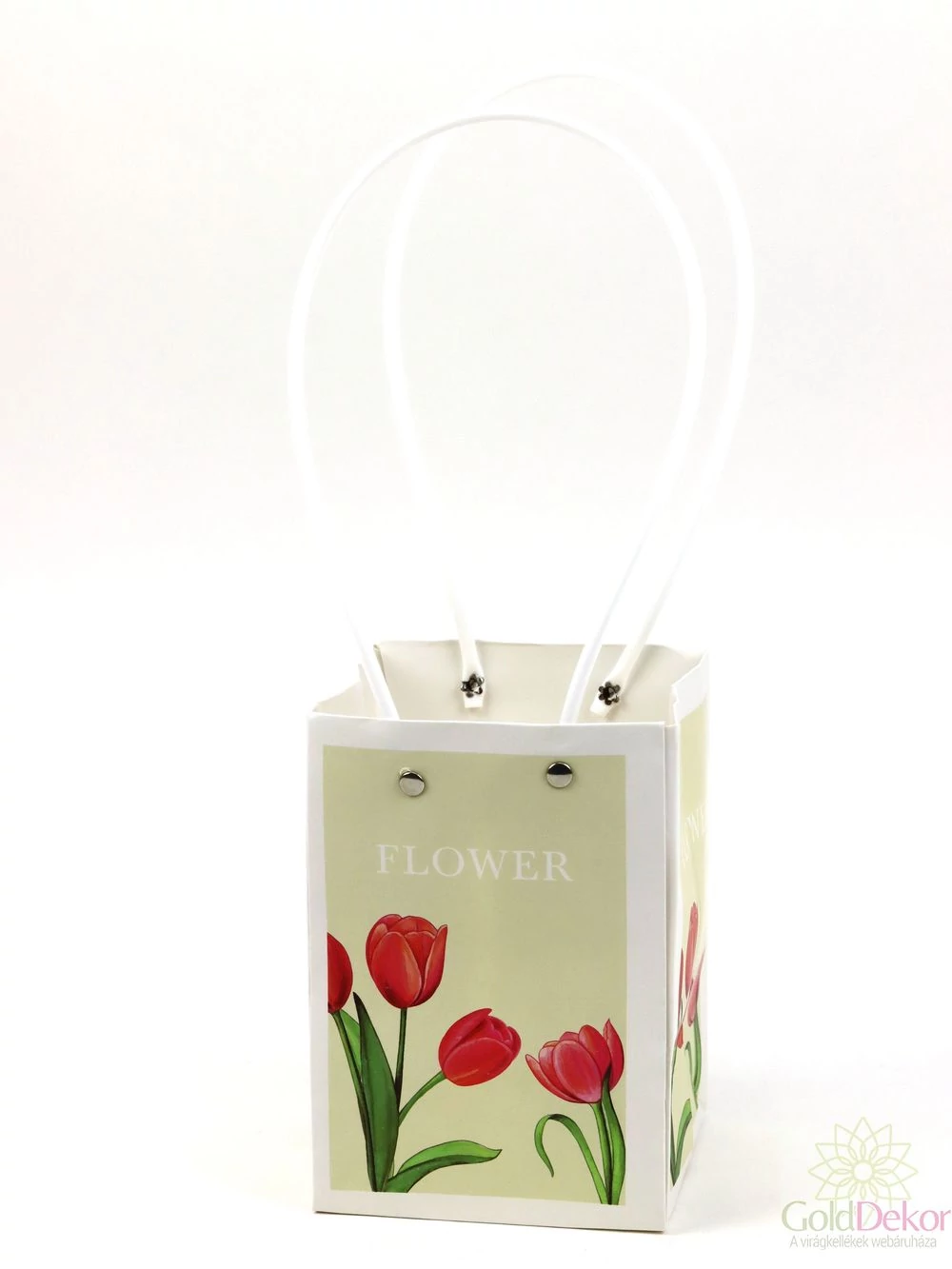 Tulipán mintás virág tasak - Krém Tulipán mintás virág tasak - Krém