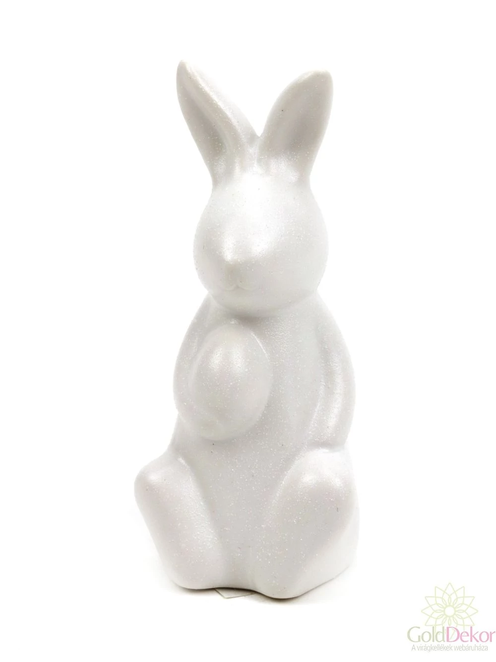 Kerámia matt nyuszi 12,5 cm tojással - Fehér Kerámia matt nyuszi 12,5 cm tojással - Fehér