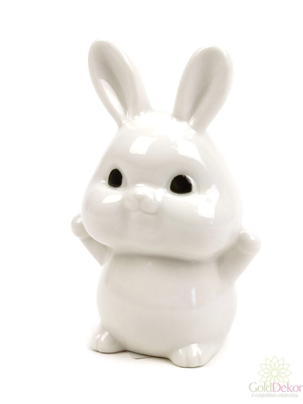 Mosolygós kerámia nyuszi figura fényes Mosolygós kerámia nyuszi figura fényes