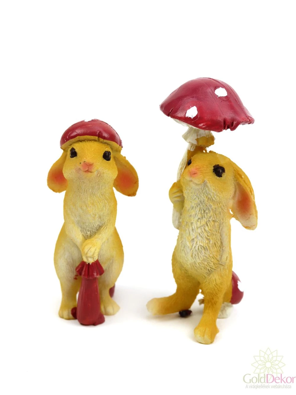 Nyuszi figura gombával Nyuszi figura gombával