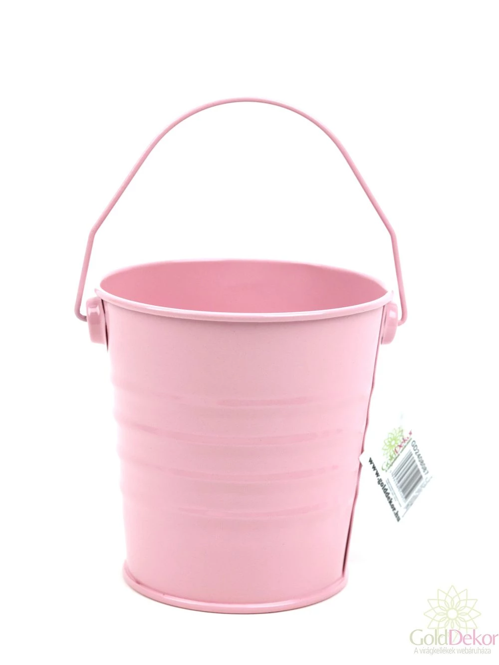 Színes bádog vödör 10 cm - Rózsaszín