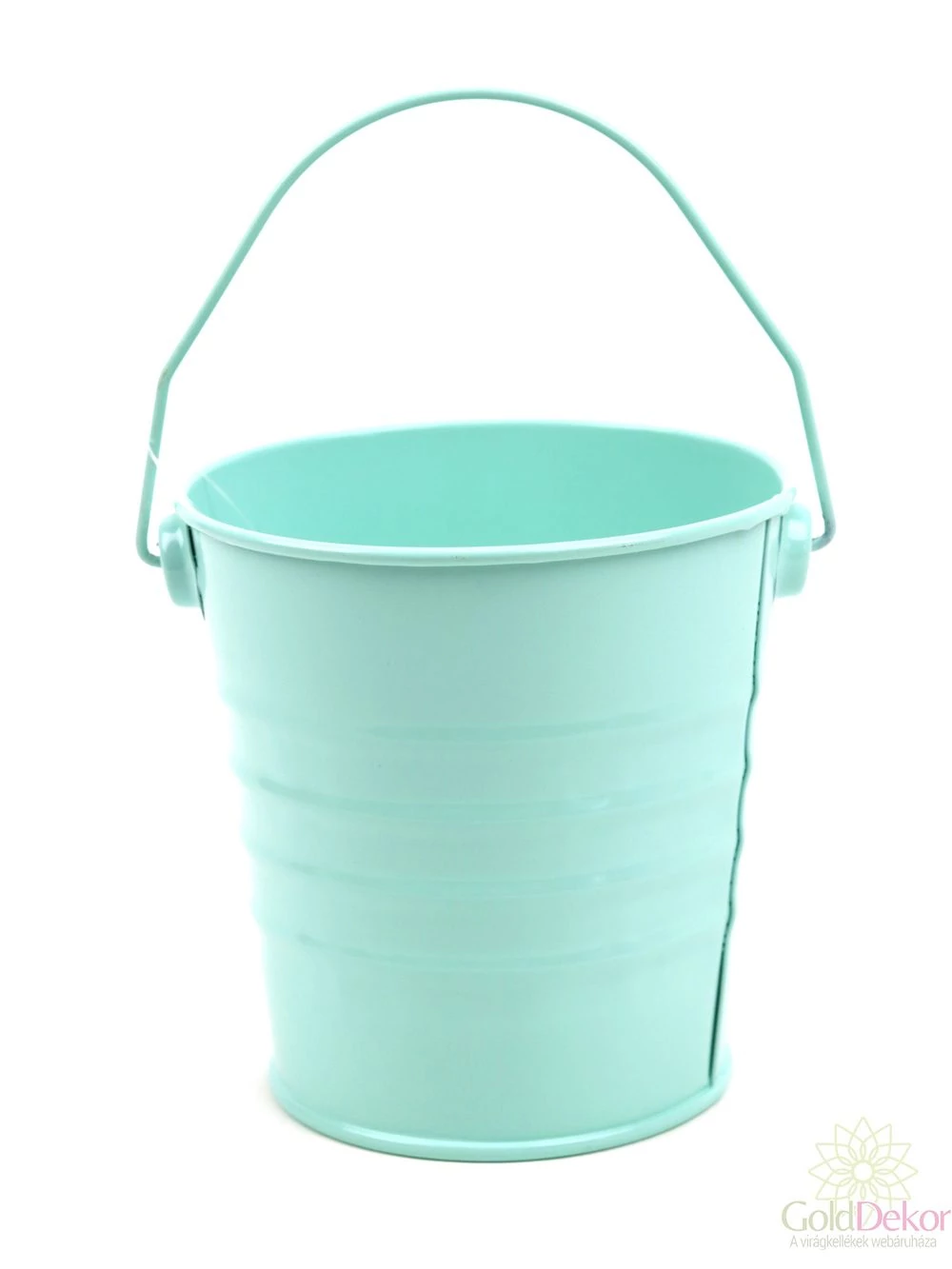 Színes bádog vödör 10 cm - Menta