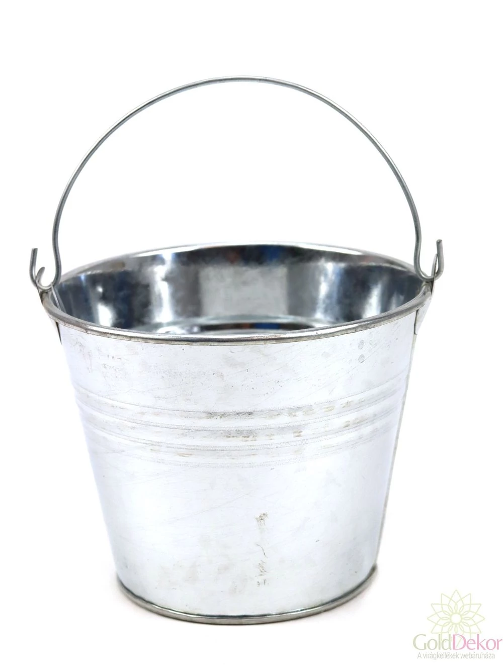 Bádog vödör natúr - 12 cm
