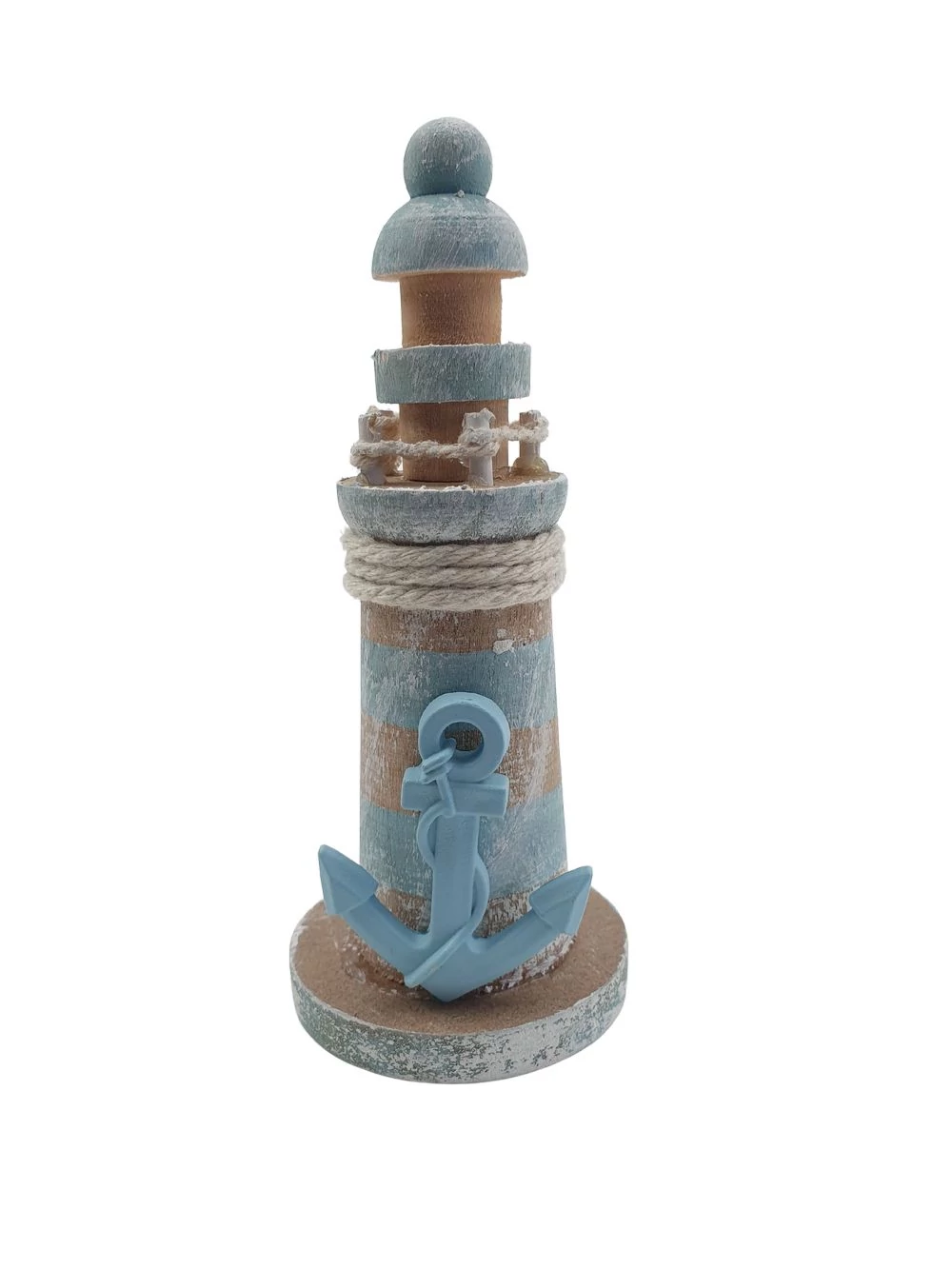 Fa világítótorony horgonnyal - Világos kék