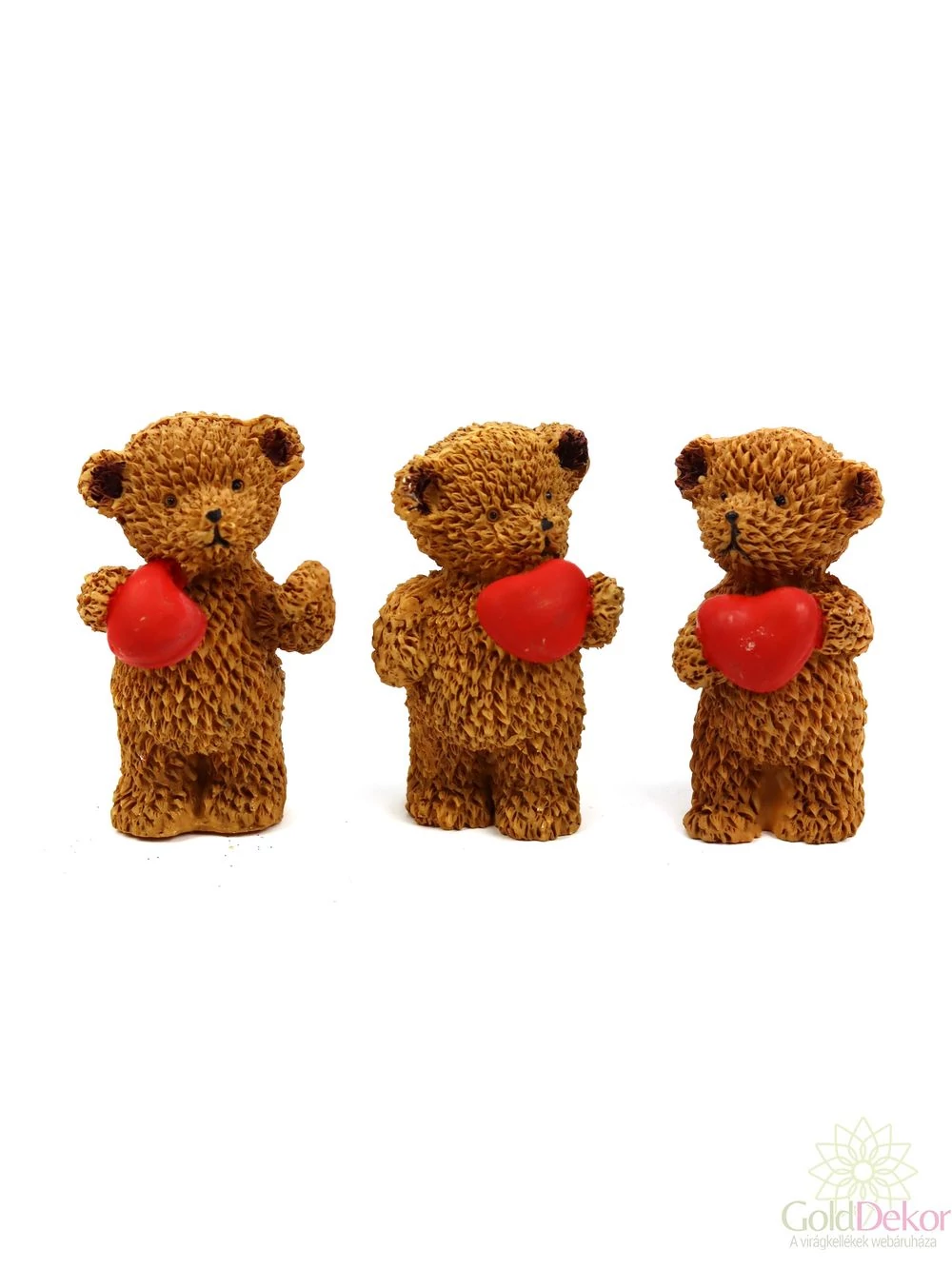 Álló maci figura szívvel 6,5 cm Álló maci figura szívvel 6,5 cm