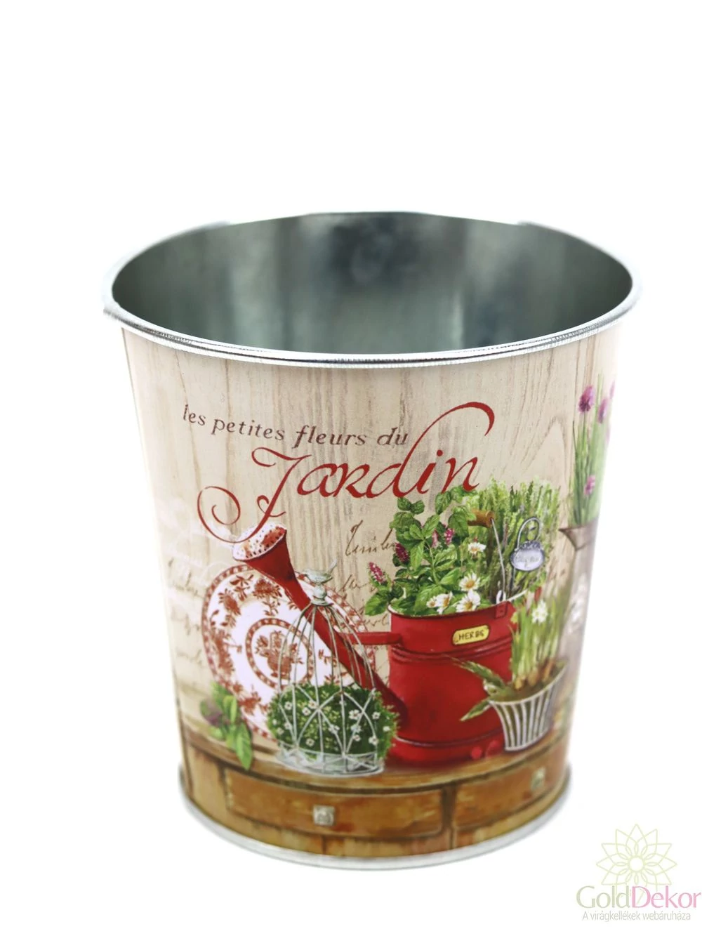 Mintás bádog kaspó 10 cm - 137