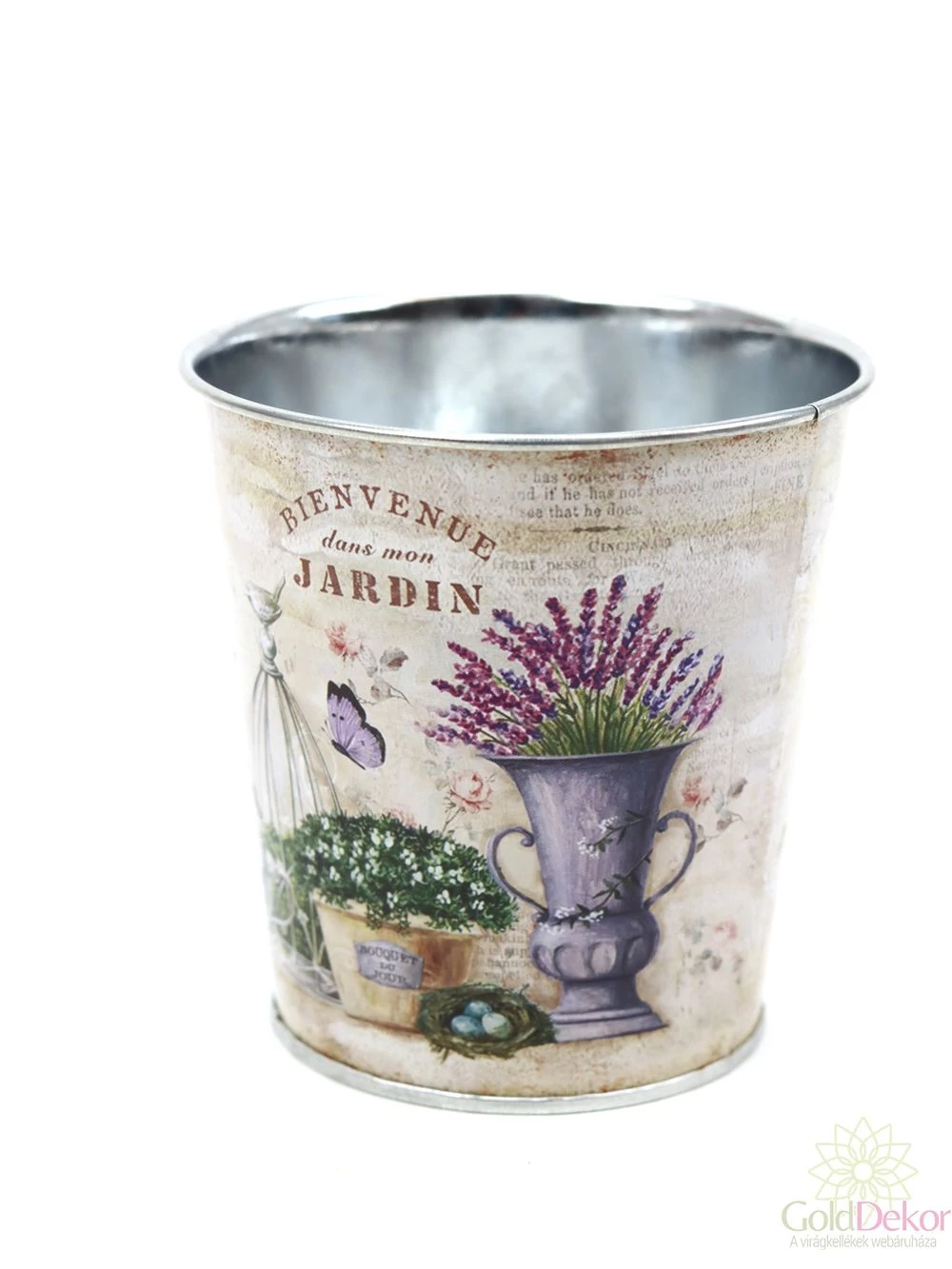 Mintás bádog kaspó 10 cm - 140