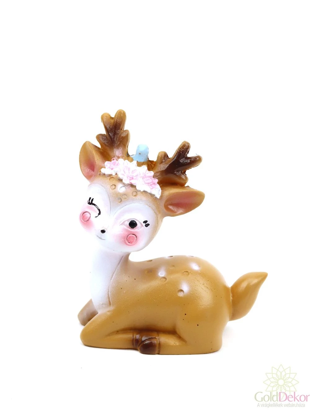 Kék madaras őzike figura