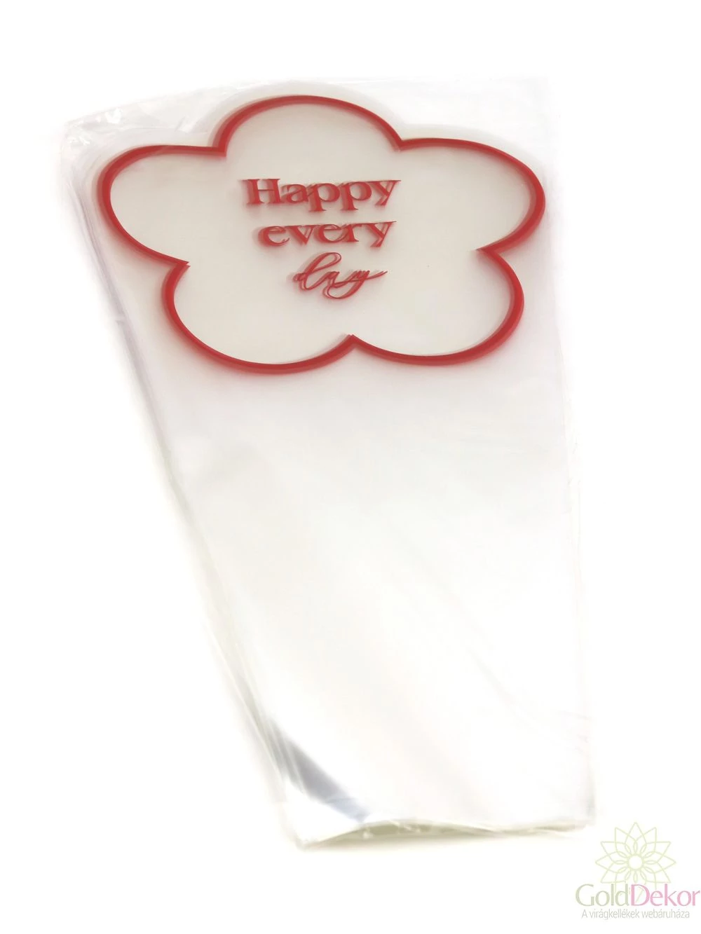 Szálas virág tasak Happy every day - Piros Szálas virág tasak Happy every day - Piros