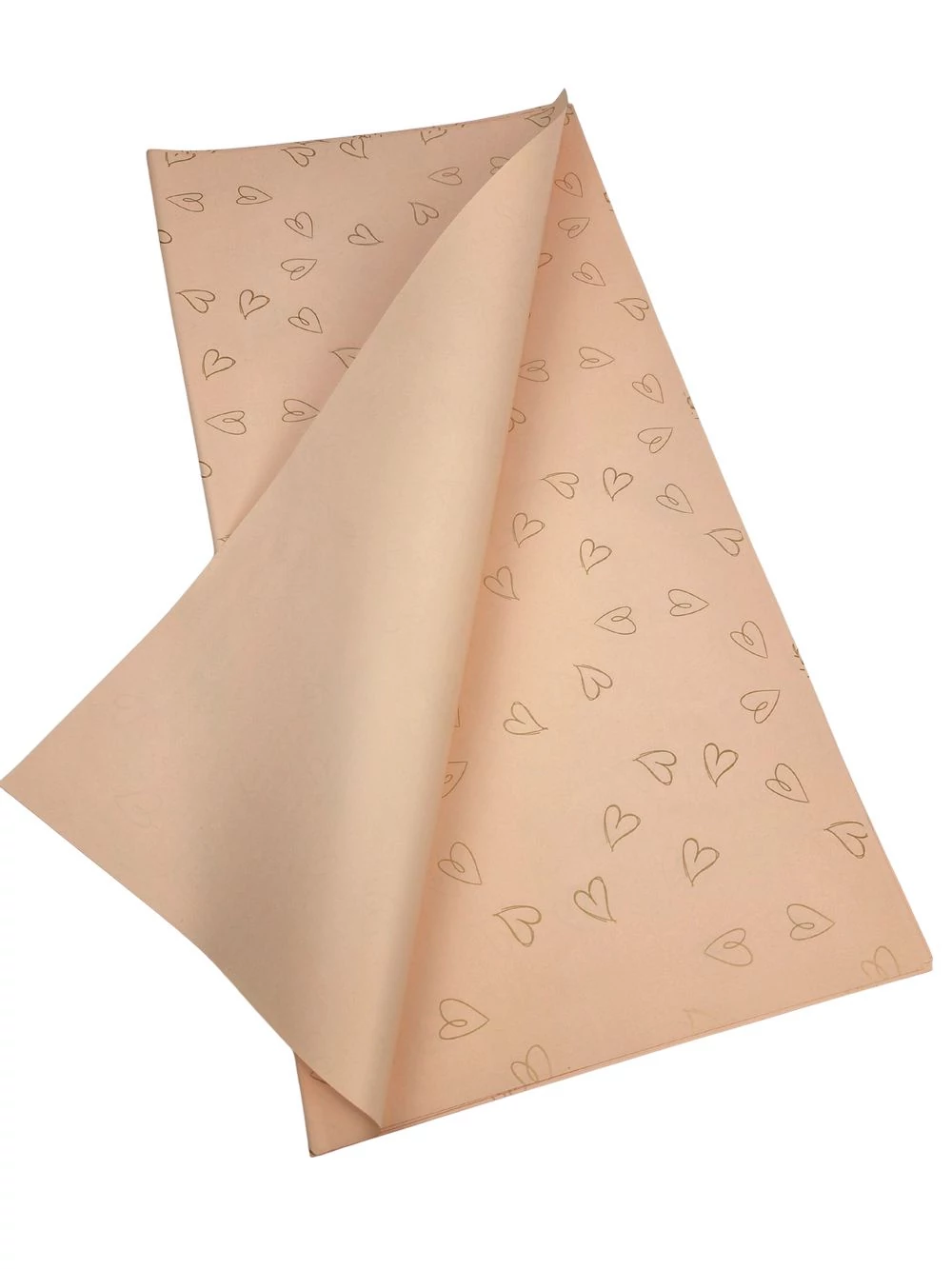 Íves fólia 57*57 cm rajzolt szíves - Barack