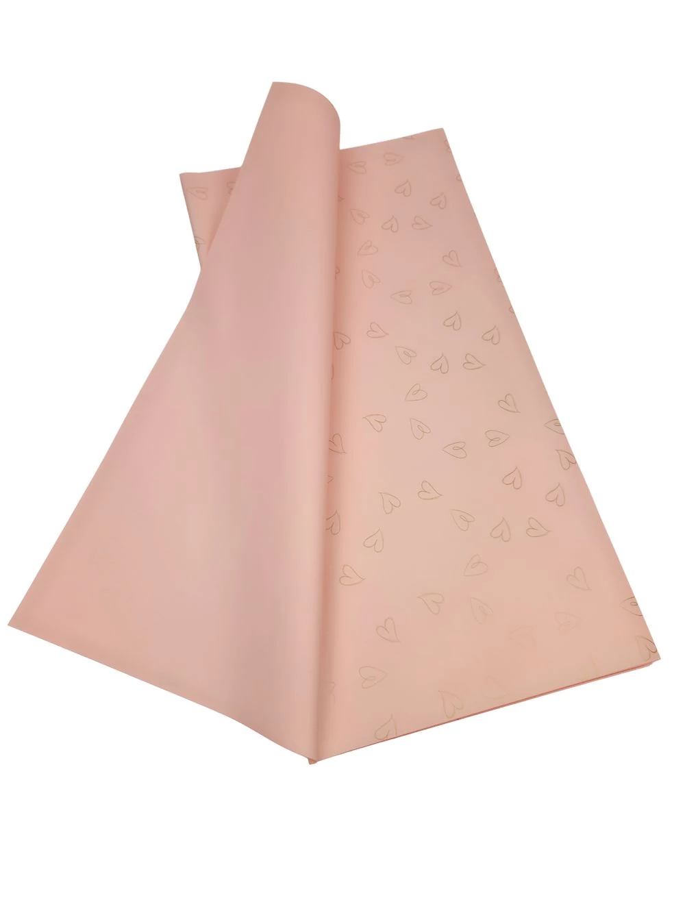 Íves fólia 57*57 cm rajzolt szíves - Rózsaszín