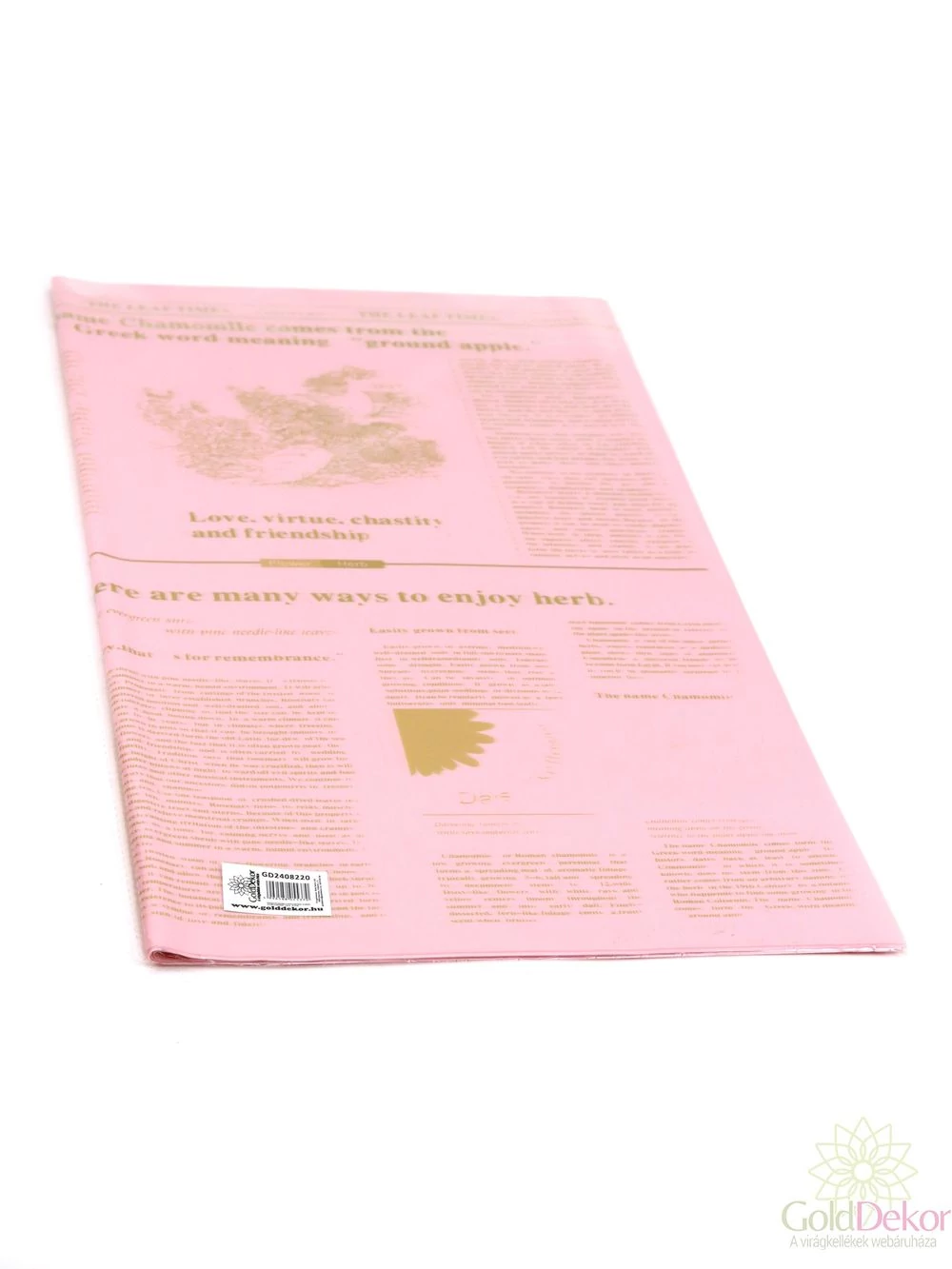 Íves fólia 57*57 cm feliratos - Rózsaszín