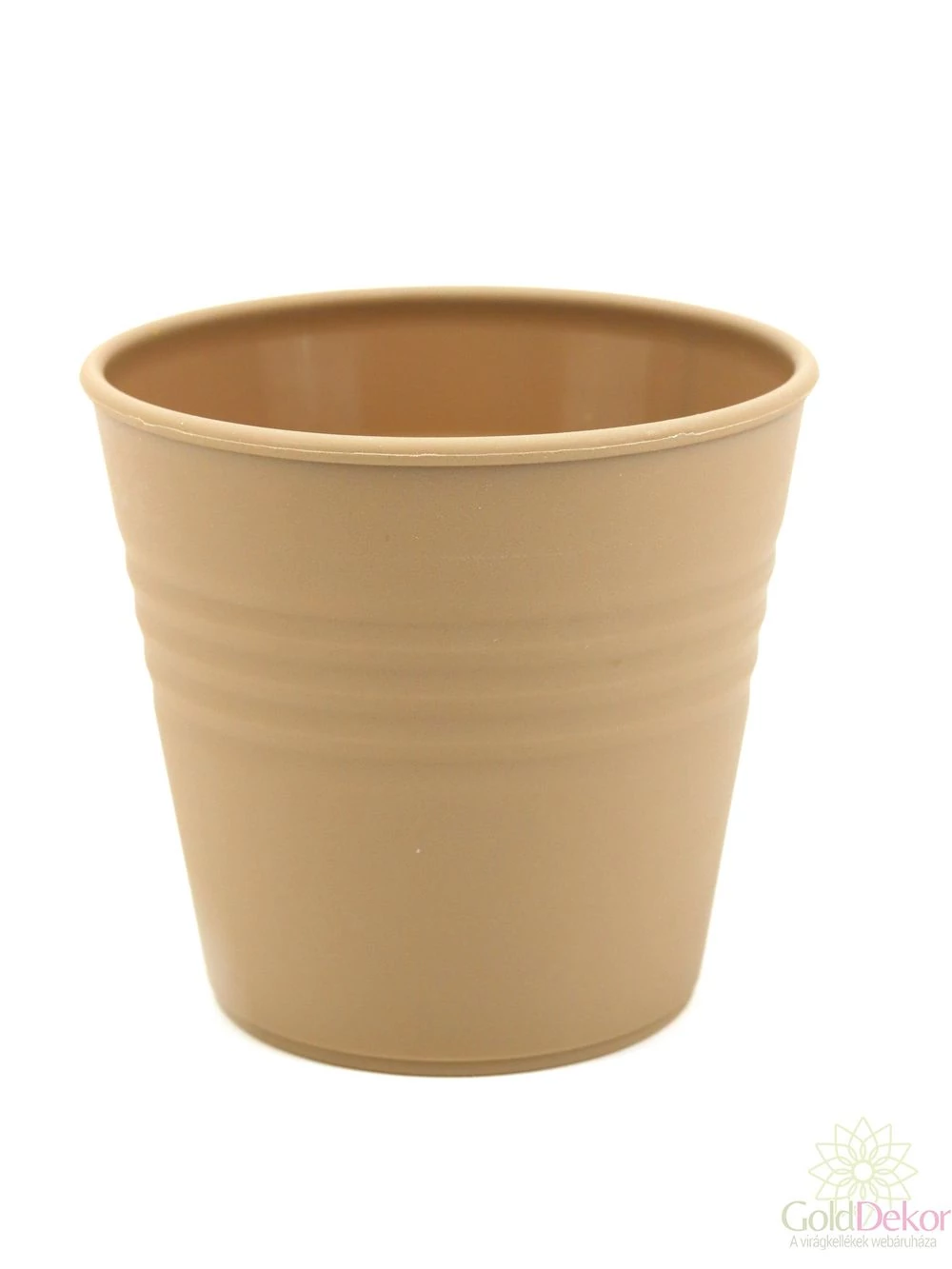 Műanyag kaspó 10 cm - Világos barna