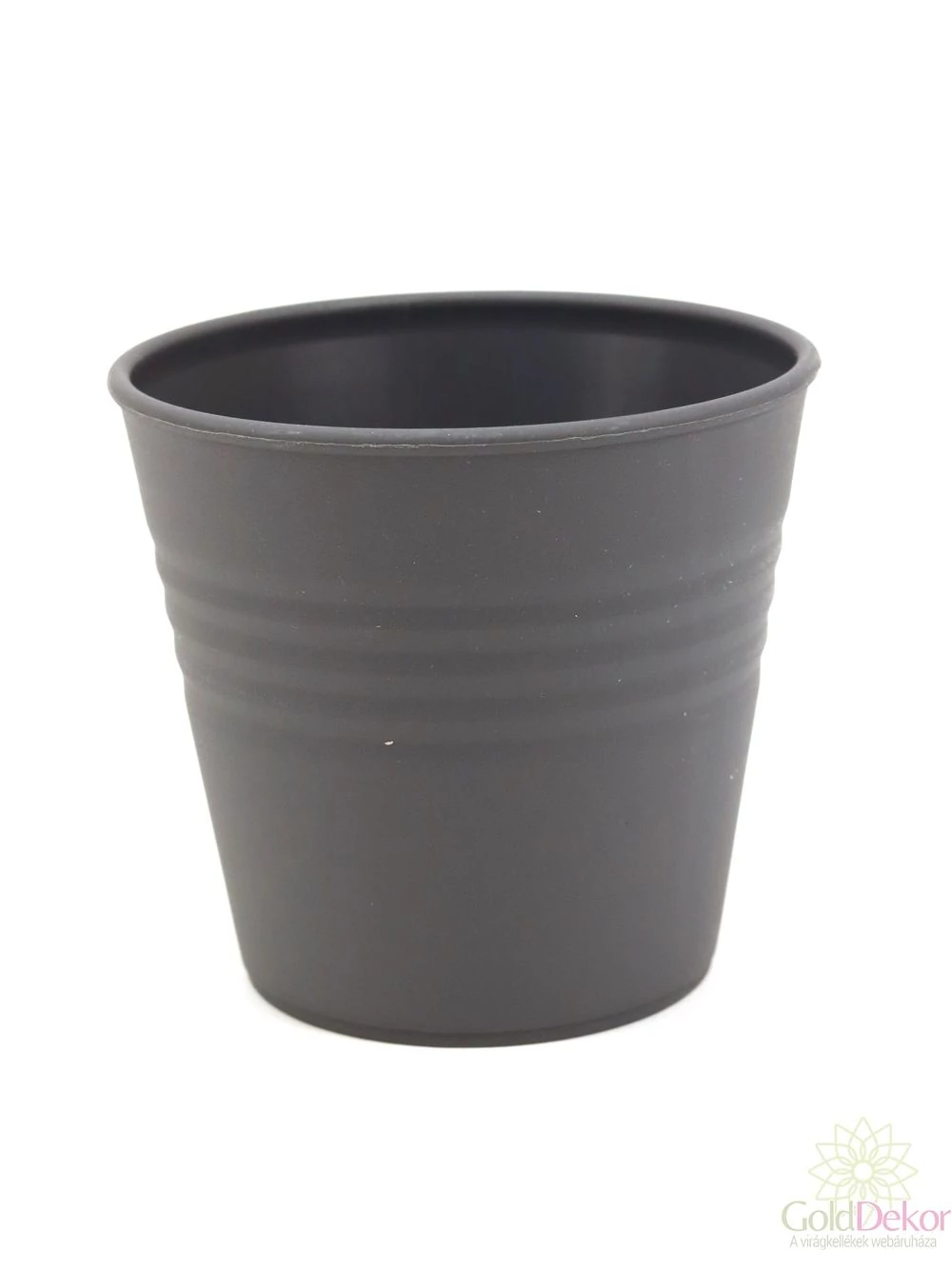 Műanyag kaspó 10 cm - Sötét szürke