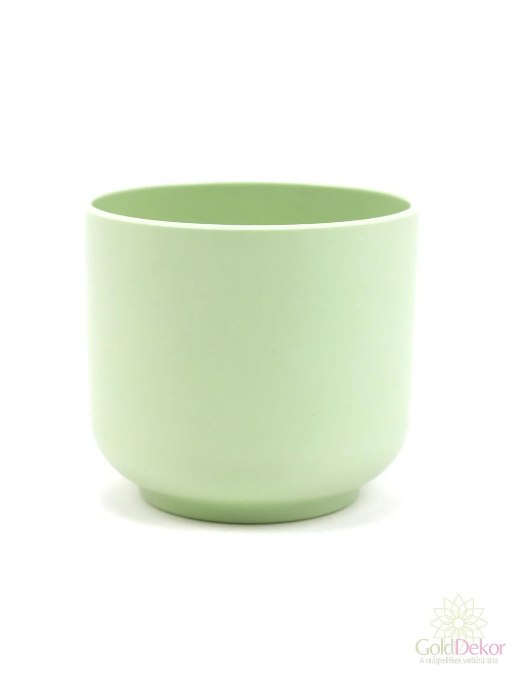 Sima falú műanyag kaspó - Zöld