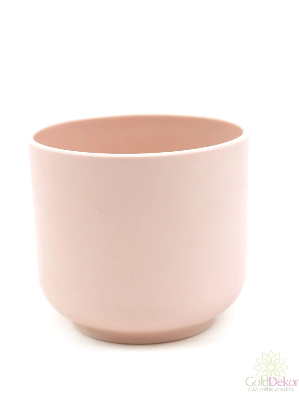 Sima falú műanyag kaspó - Rózsaszín