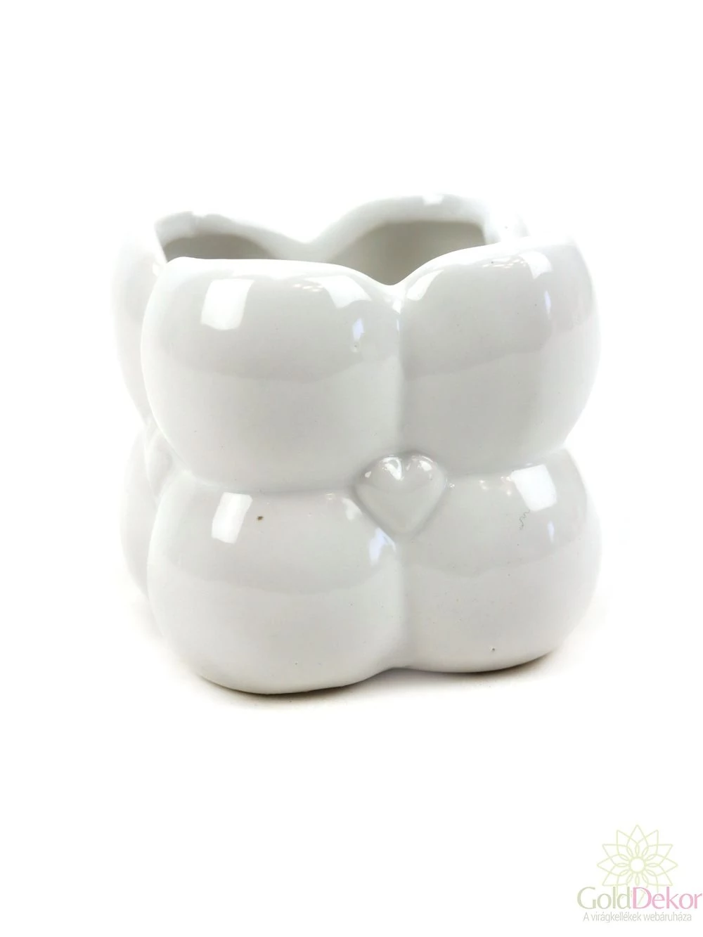 Dekor szíves kerámia kaspó