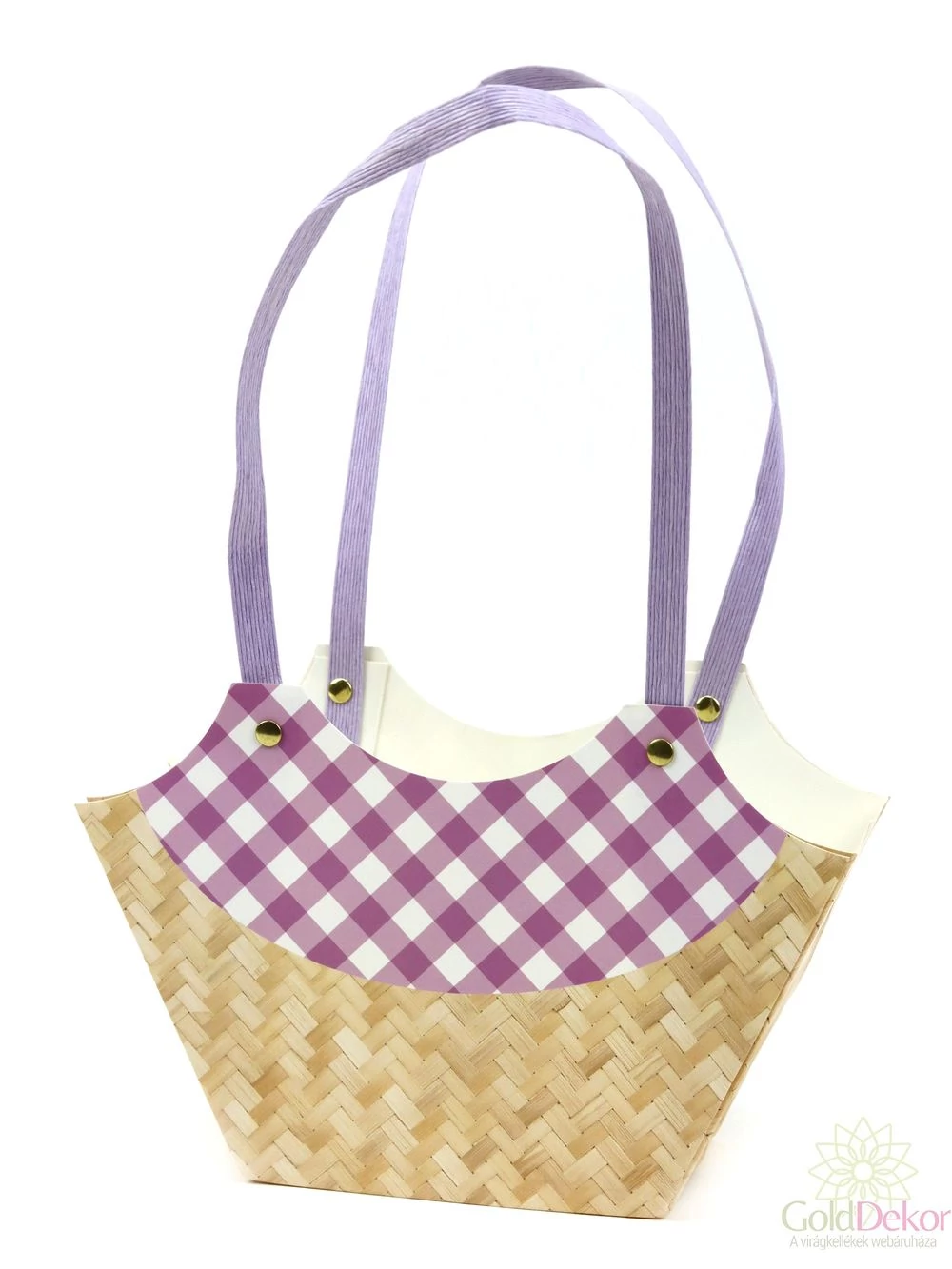 Rattan mintás virág tasak - Lila Rattan mintás virág tasak - Lila
