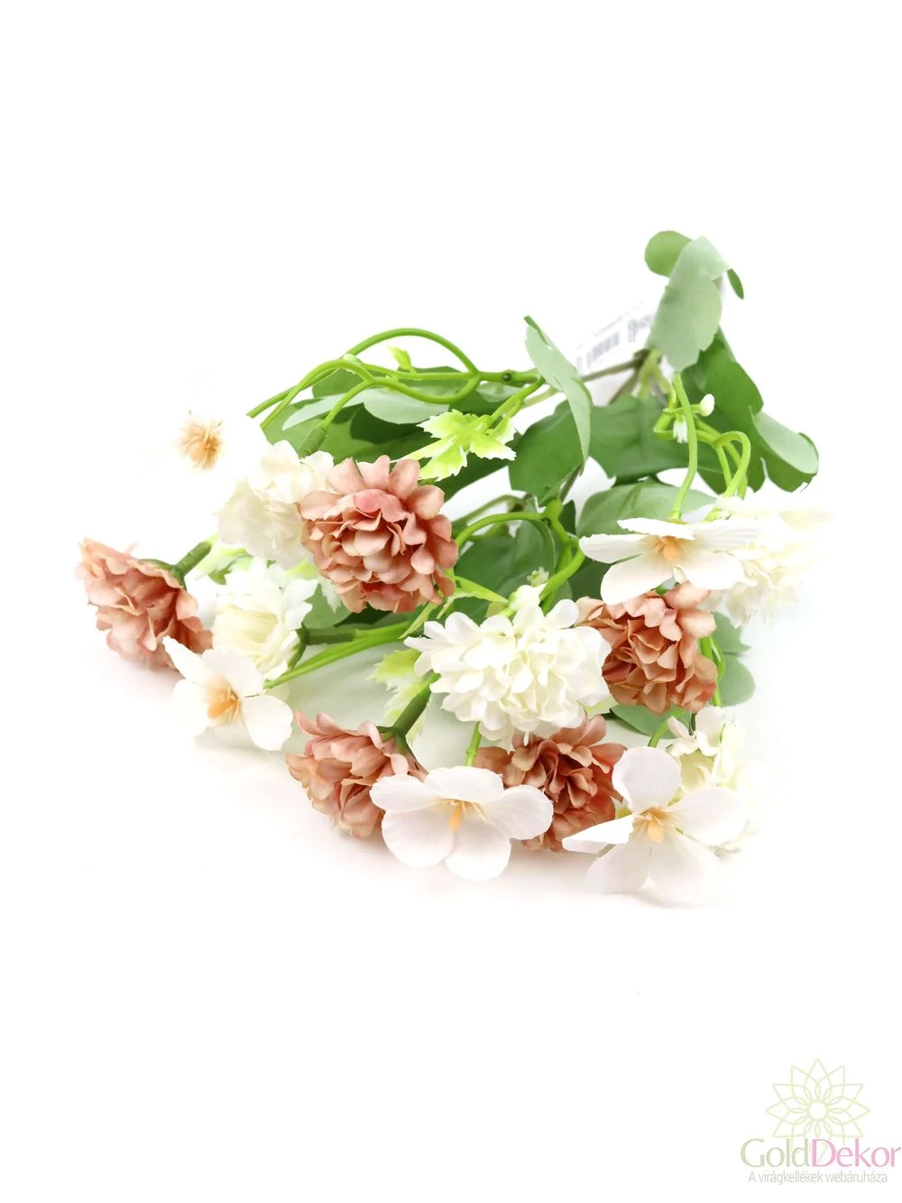 Vegyes színű kicsi csokor 138 - Antik barack-fehér