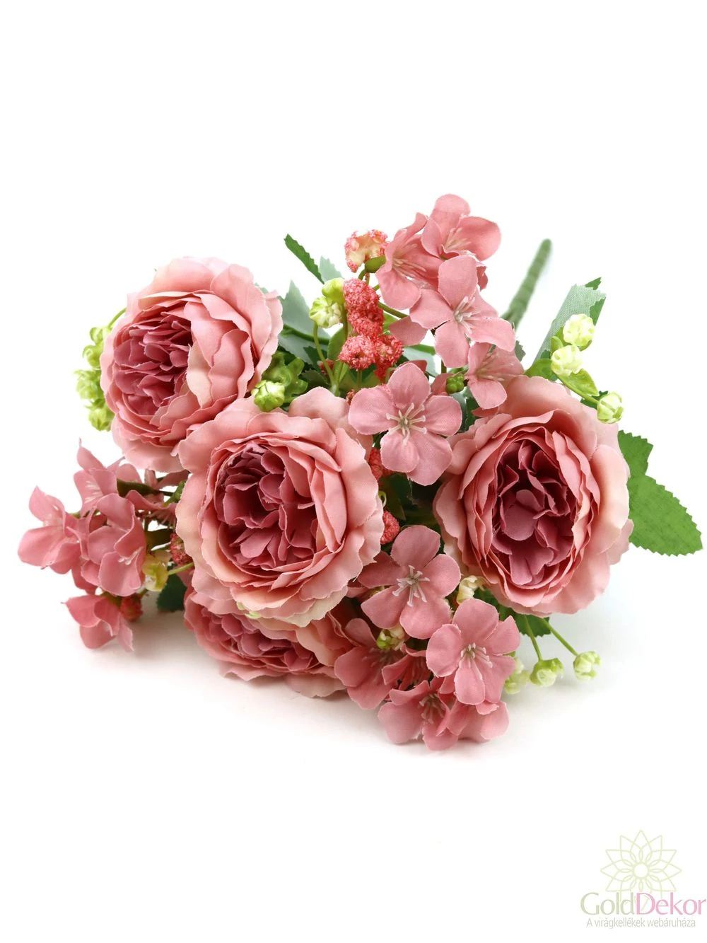 Vegyes színű kicsi csokor 150 - Fáradt rózsaszín