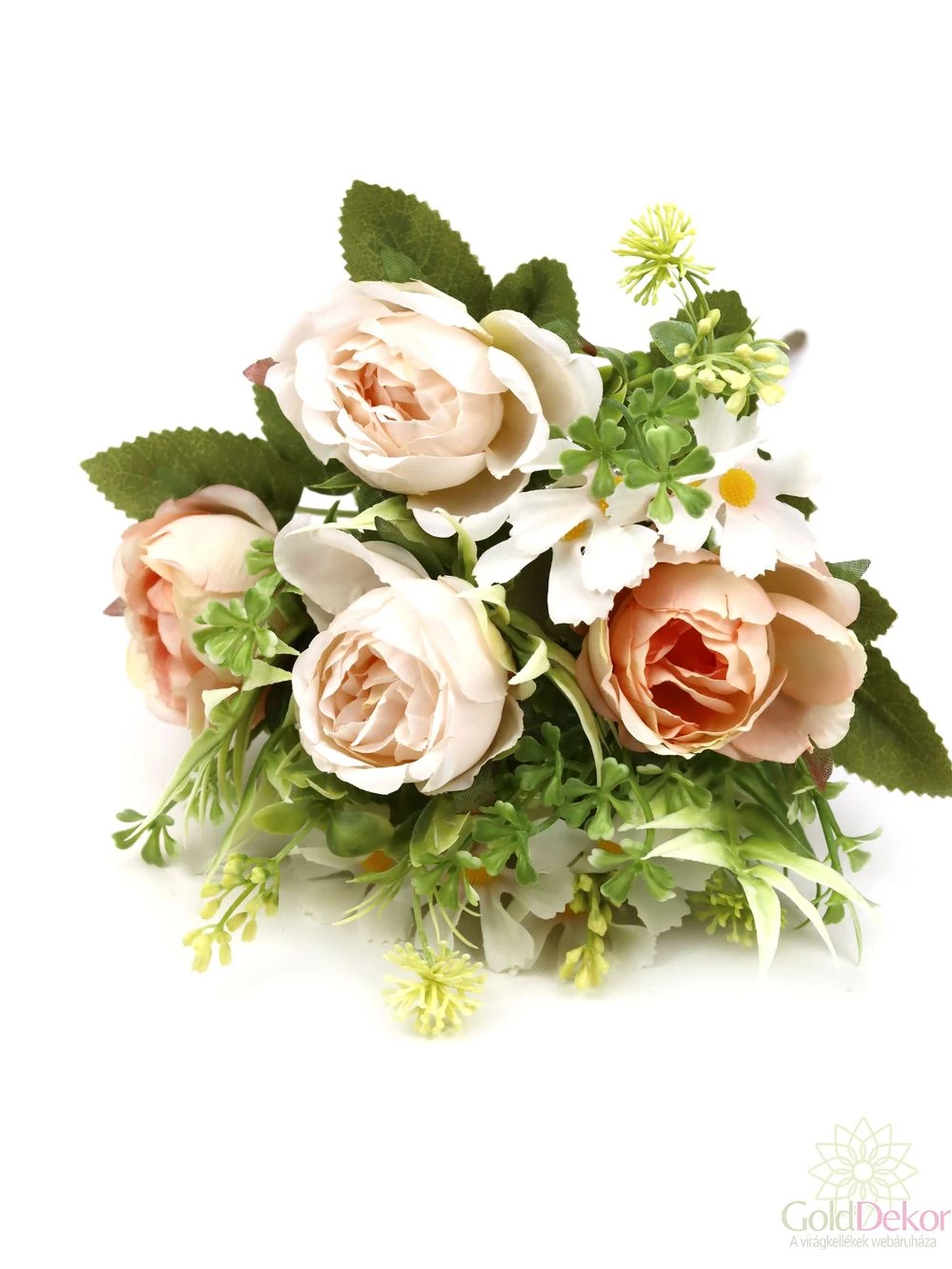 Vegyes színű kicsi csokor 159 - Halvány barack