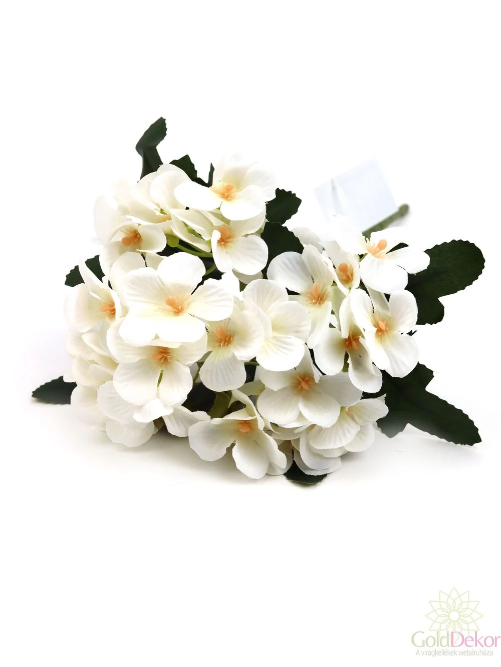 Kicsi hortenzia csokor 5 fejes - Fehér