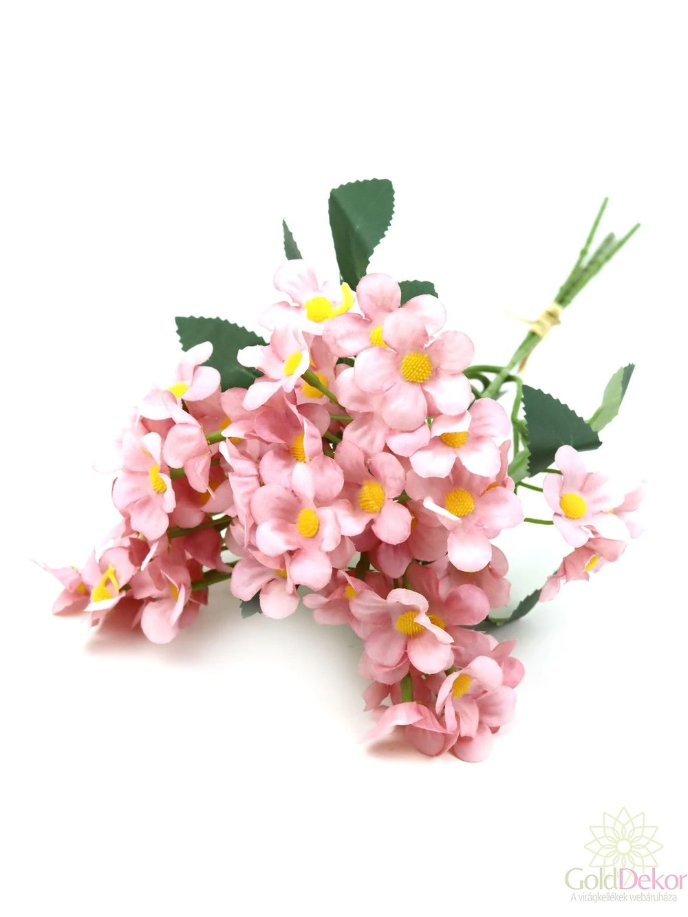 Apró virágos kötegelt dekor csokor - Fáradt rózsaszín