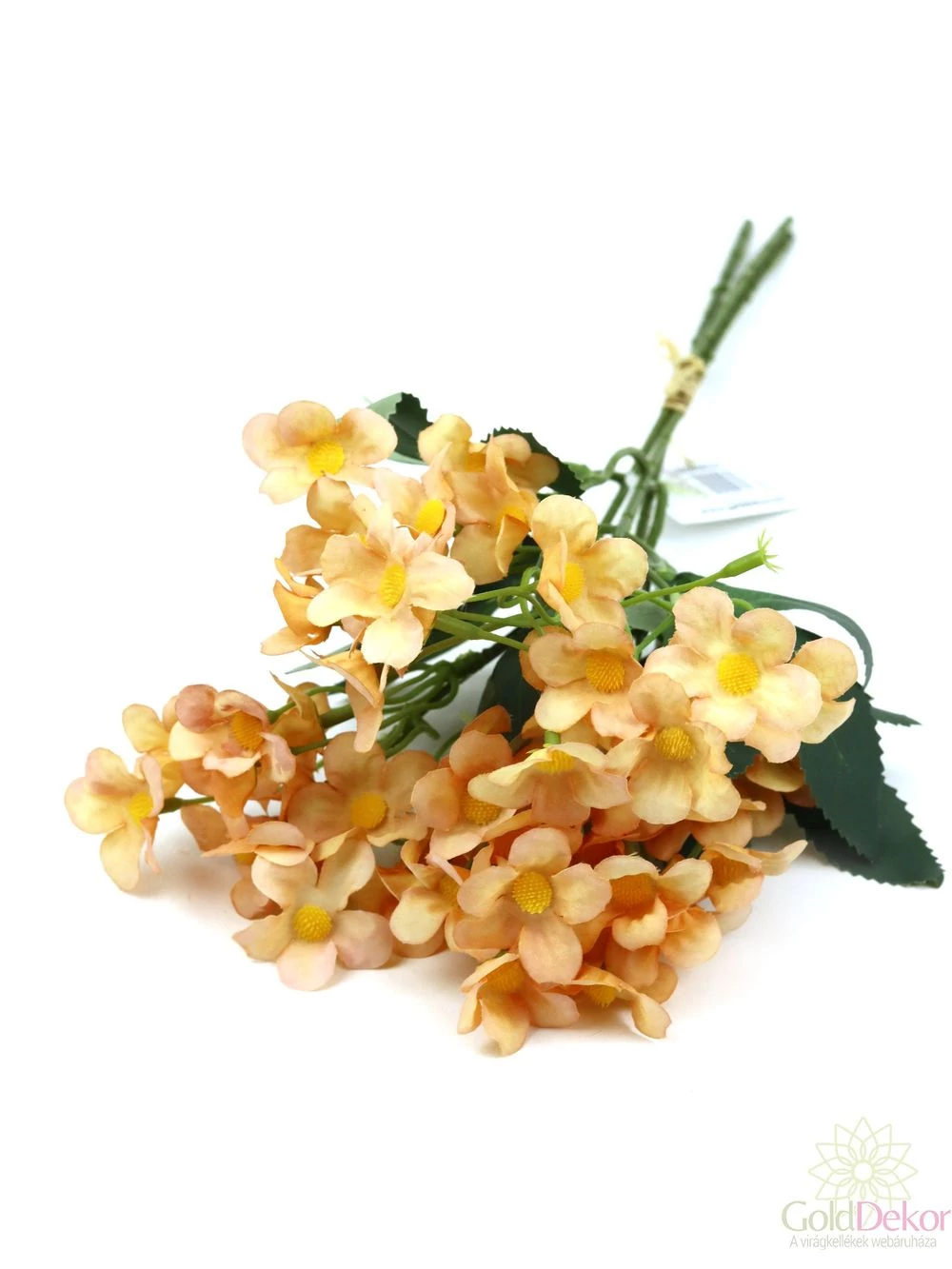 Apró virágos kötegelt dekor csokor - Barack