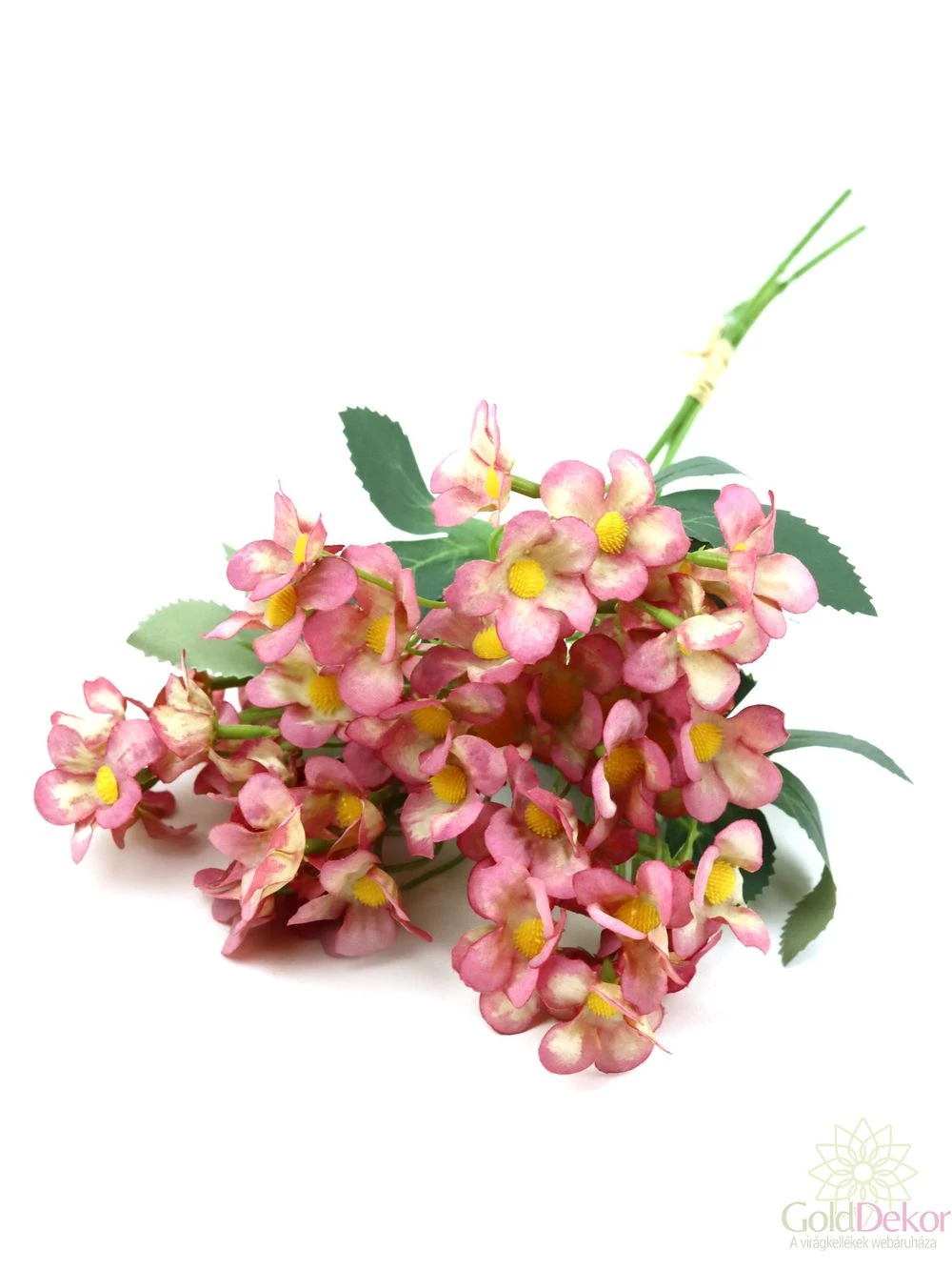 Apró virágos kötegelt dekor csokor - Cirmos mályva